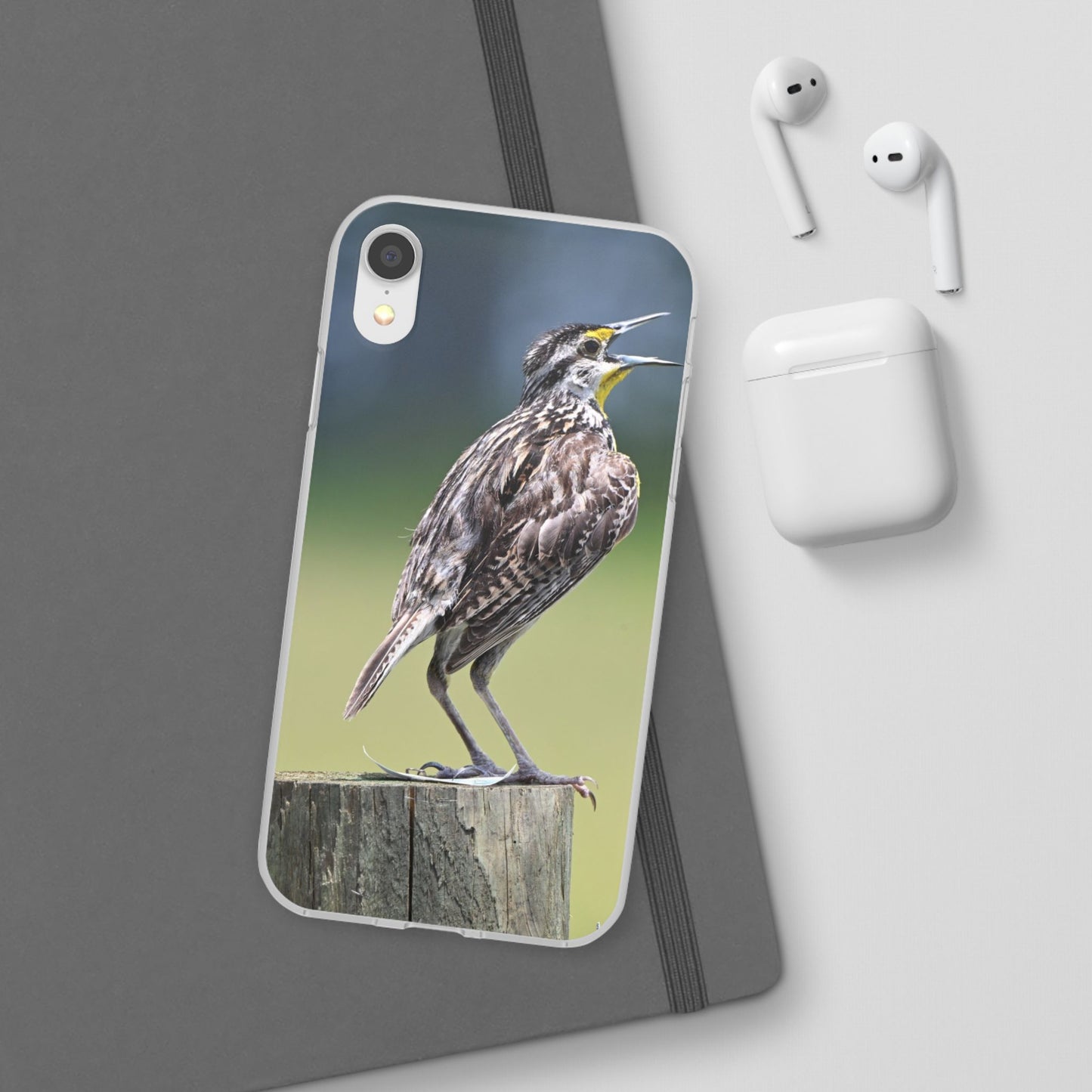 Singing Meadowlark Phone Case – Nature Bird Photo Flexi Case