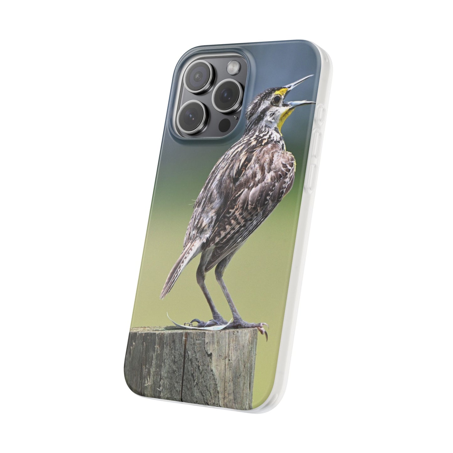 Singing Meadowlark Phone Case – Nature Bird Photo Flexi Case