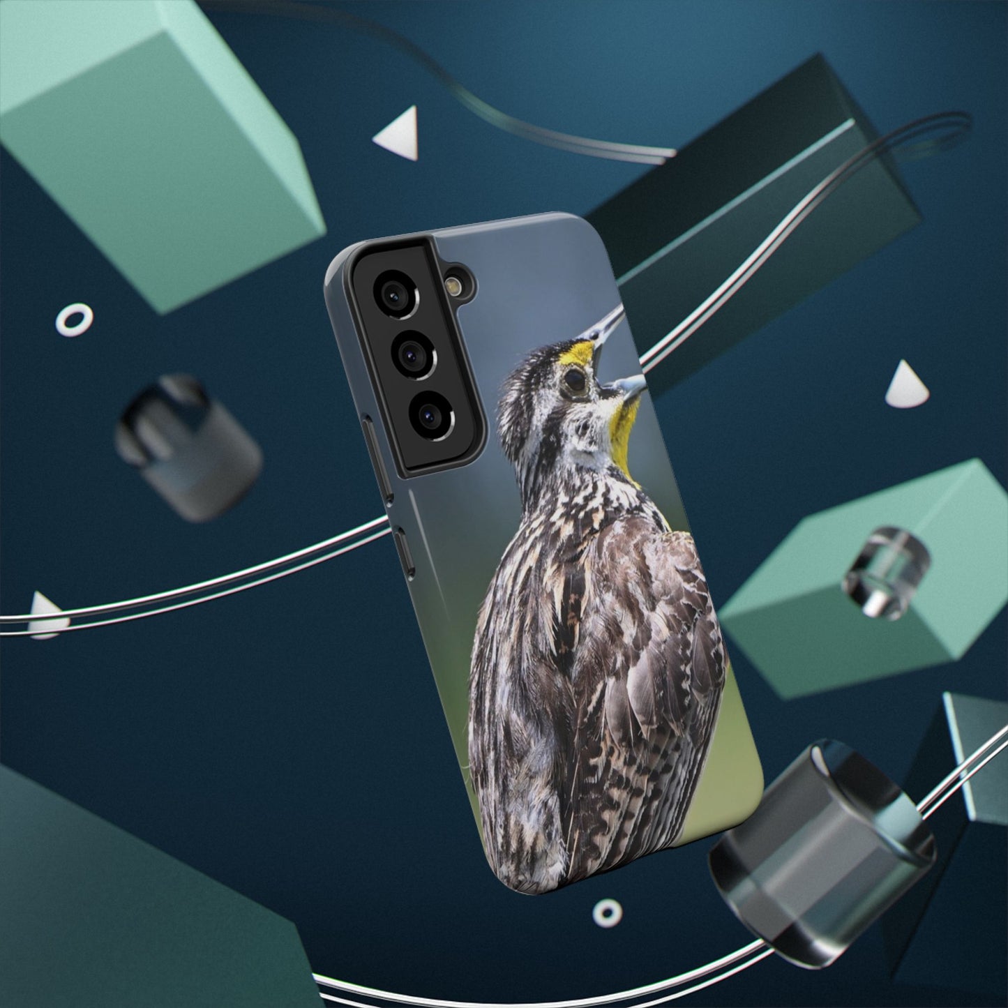 Western Meadowlark Photo Phone Case — Impact-Resistant Protective Cover