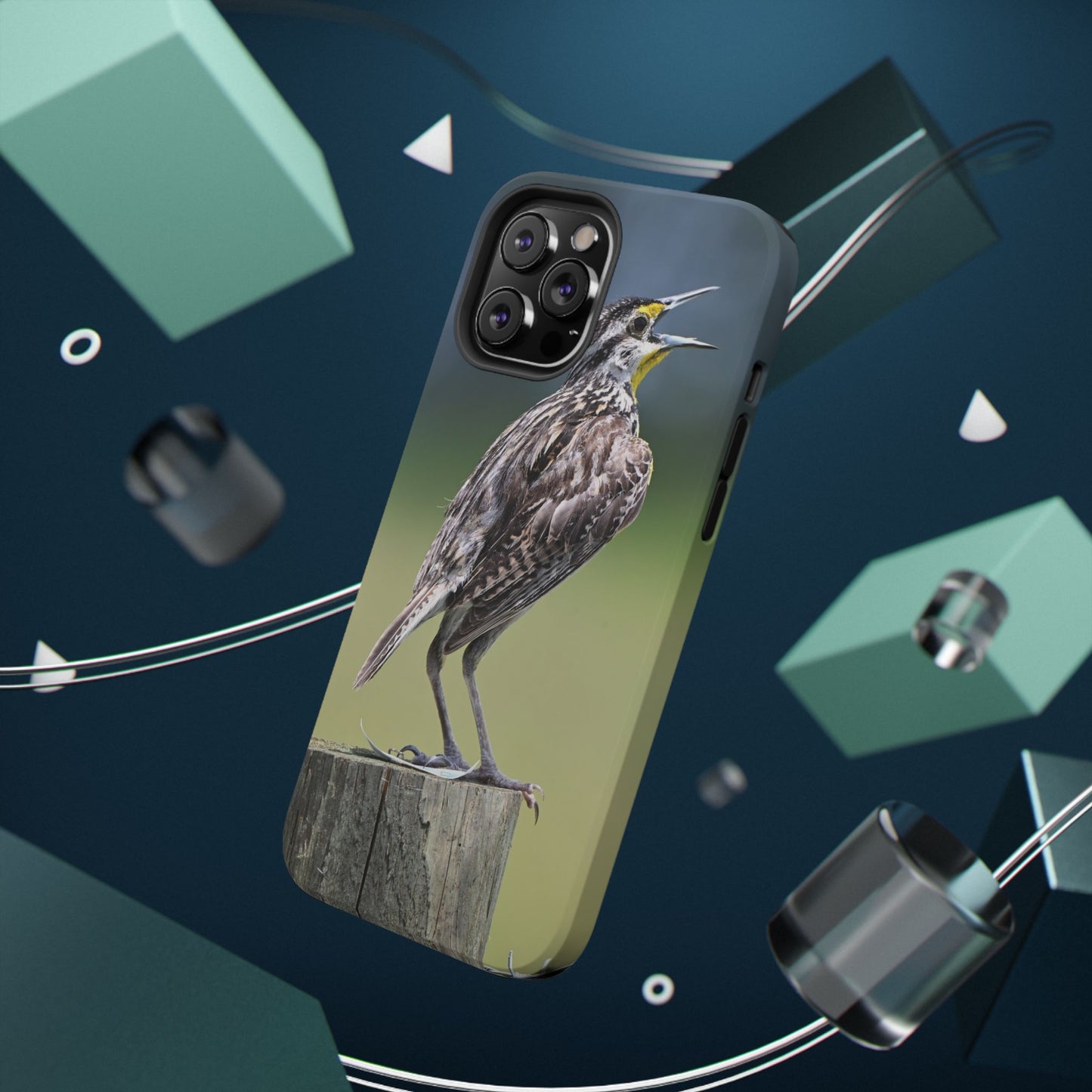 Western Meadowlark Photo Phone Case — Impact-Resistant Protective Cover