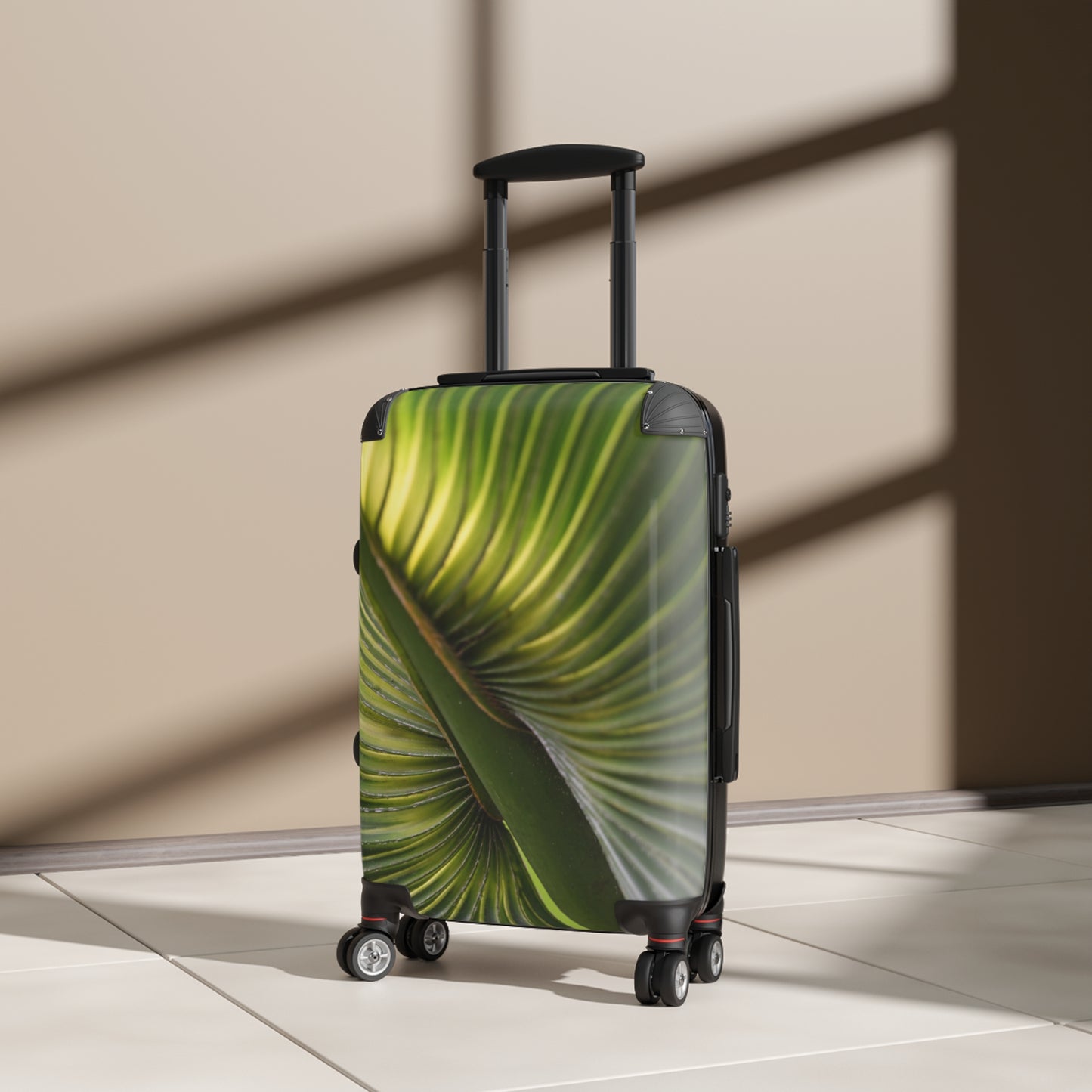 Tropical Leaf Suitcase, Travel Luggage, Vacation Bag, Chic Baggage, Adventure Gear, Eco-Friendly Travel