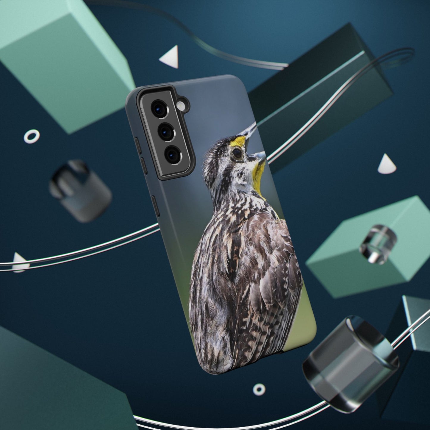 Western Meadowlark Photo Phone Case — Impact-Resistant Protective Cover