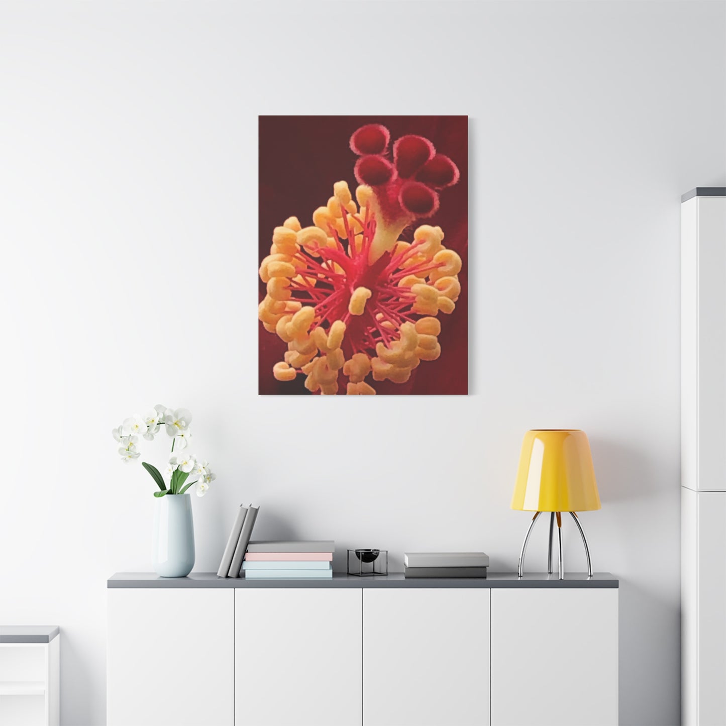 Floral Canvas Art Print, Stretched Wall Decor, Home Decor, Botanical Artwork, Modern Wall Art, Gift for Flower Lovers