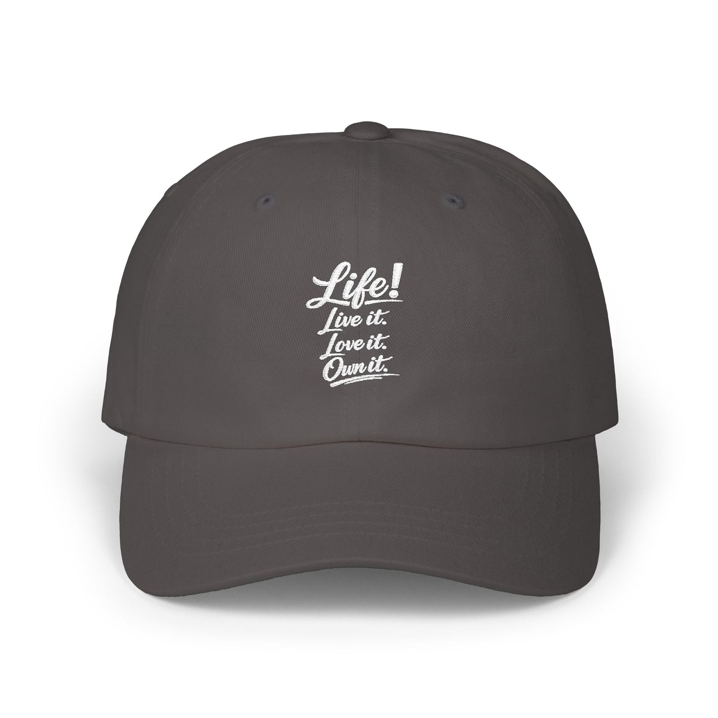 Classic Dad Cap – Minimal Embroidered White Baseball Hat