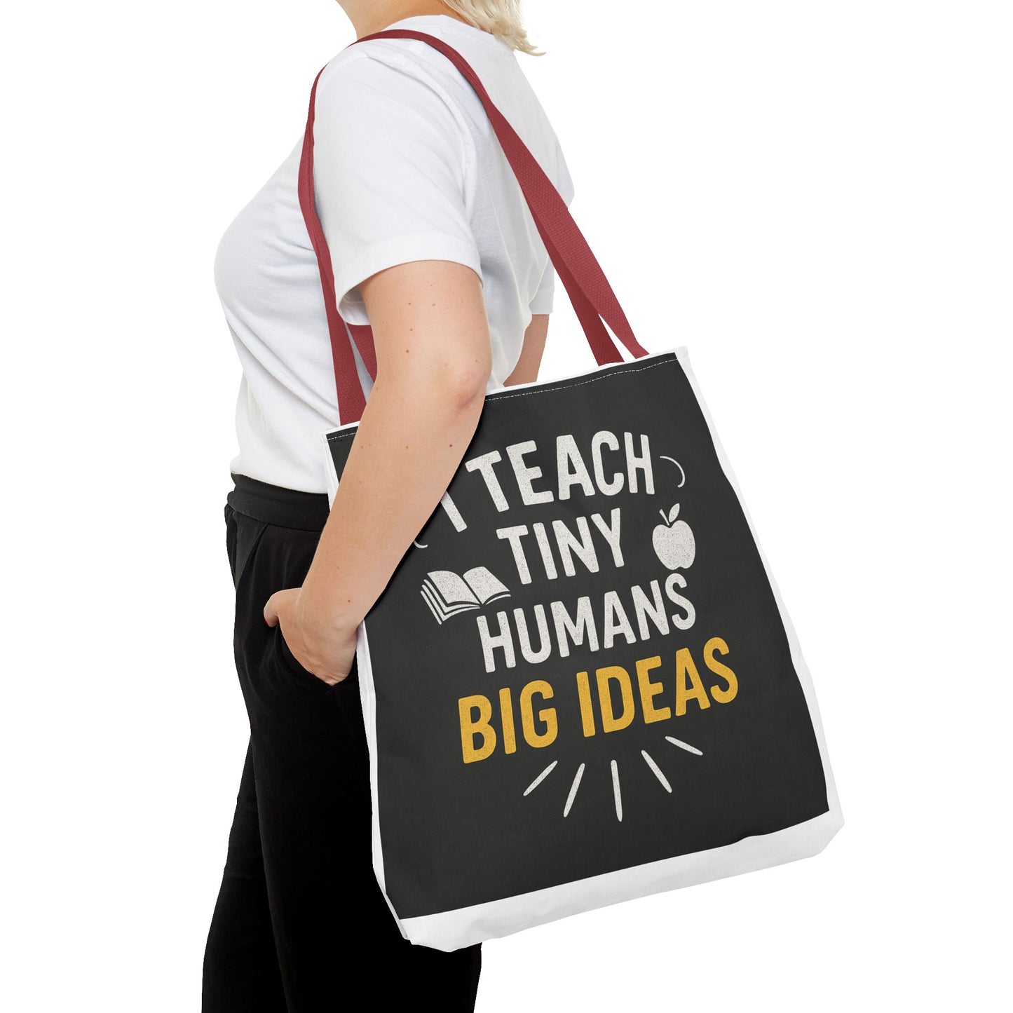 Inspirational Teacher Tote Bag - I Teach Tiny Humans Big Ideas, Perfect for Educators, Back to School, Classroom Essentials, Gifts for [...]