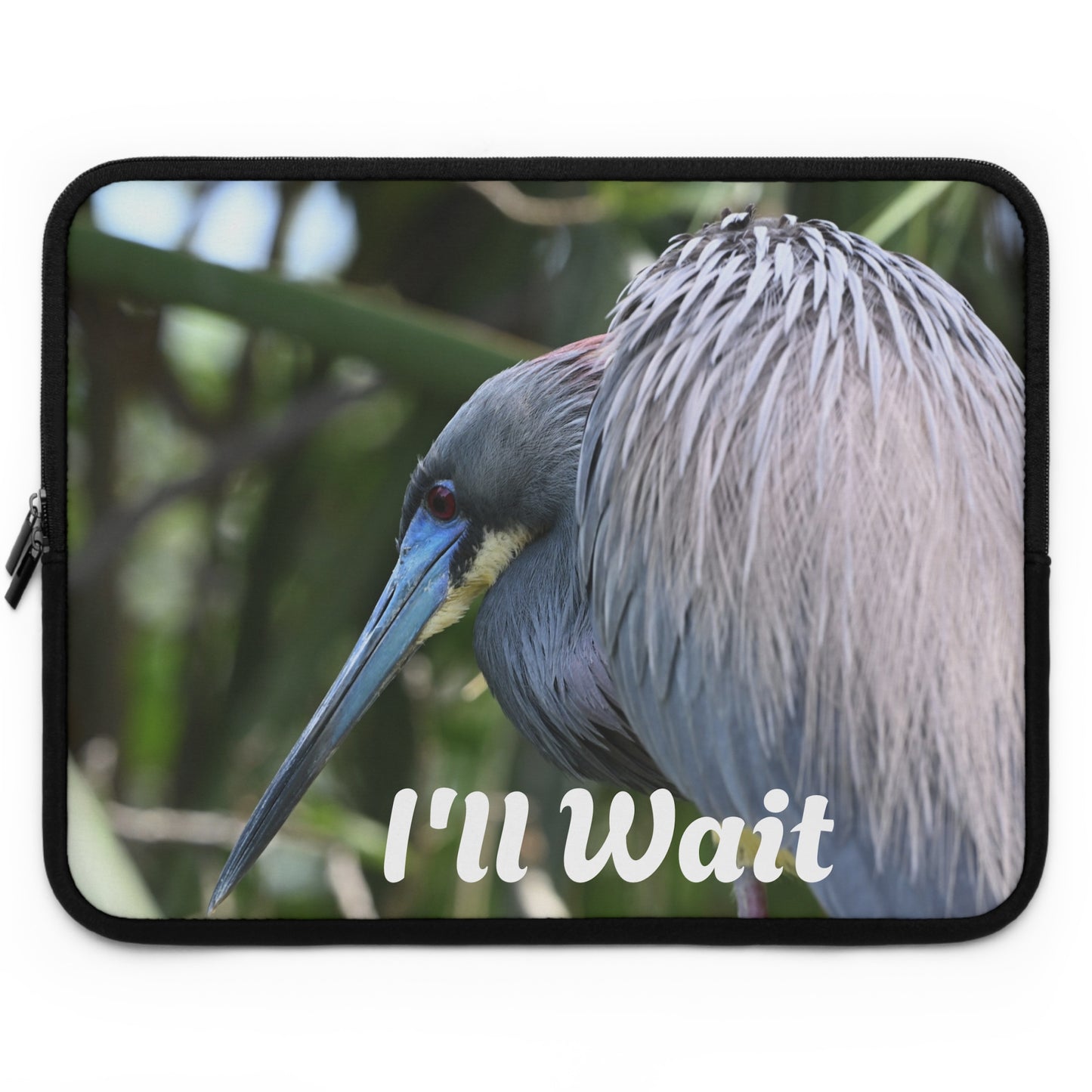 Stylish Laptop Sleeve with Inspirational Quote, I'll Wait, Perfect for Students, Professionals, Gifts, Tech Accessories
