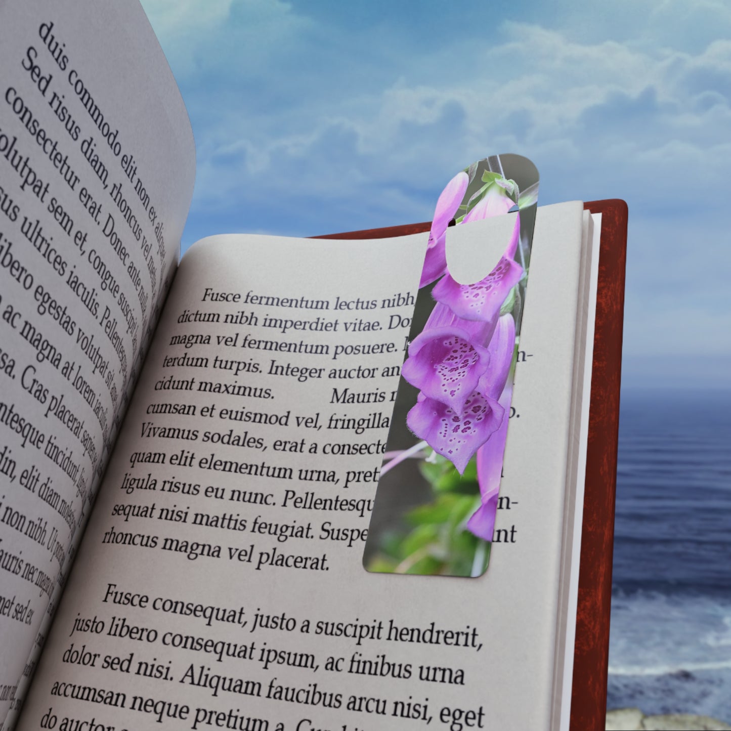Foxglove Floral Metal Bookmark — Purple Botanical Reading Gift