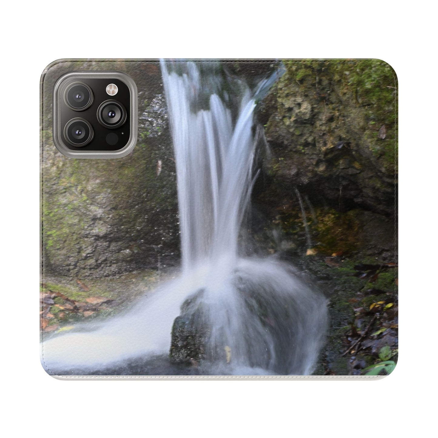 Scenic Waterfall Flip Case, Nature Phone Wallet, Eco-Friendly Phone Accessory, Gift for Nature Lovers, Travel Must-Have