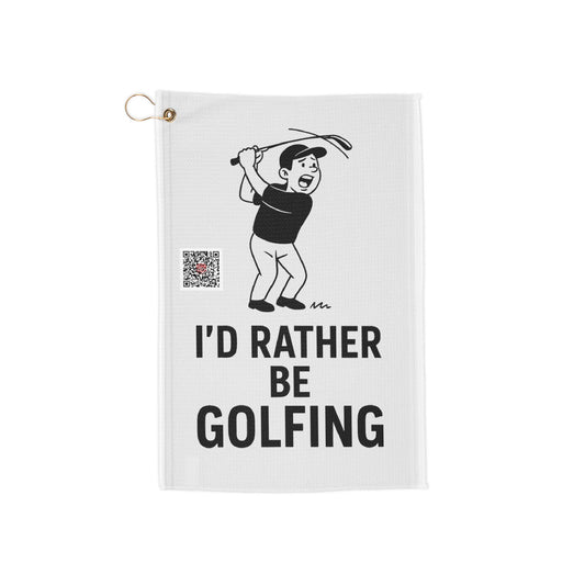 Golf Towel - I'd Rather Be Golfing, Fun Golfing Accessory, Ideal Gift for Golf Lovers, Perfect for Father's Day, Unique Golf Gifts