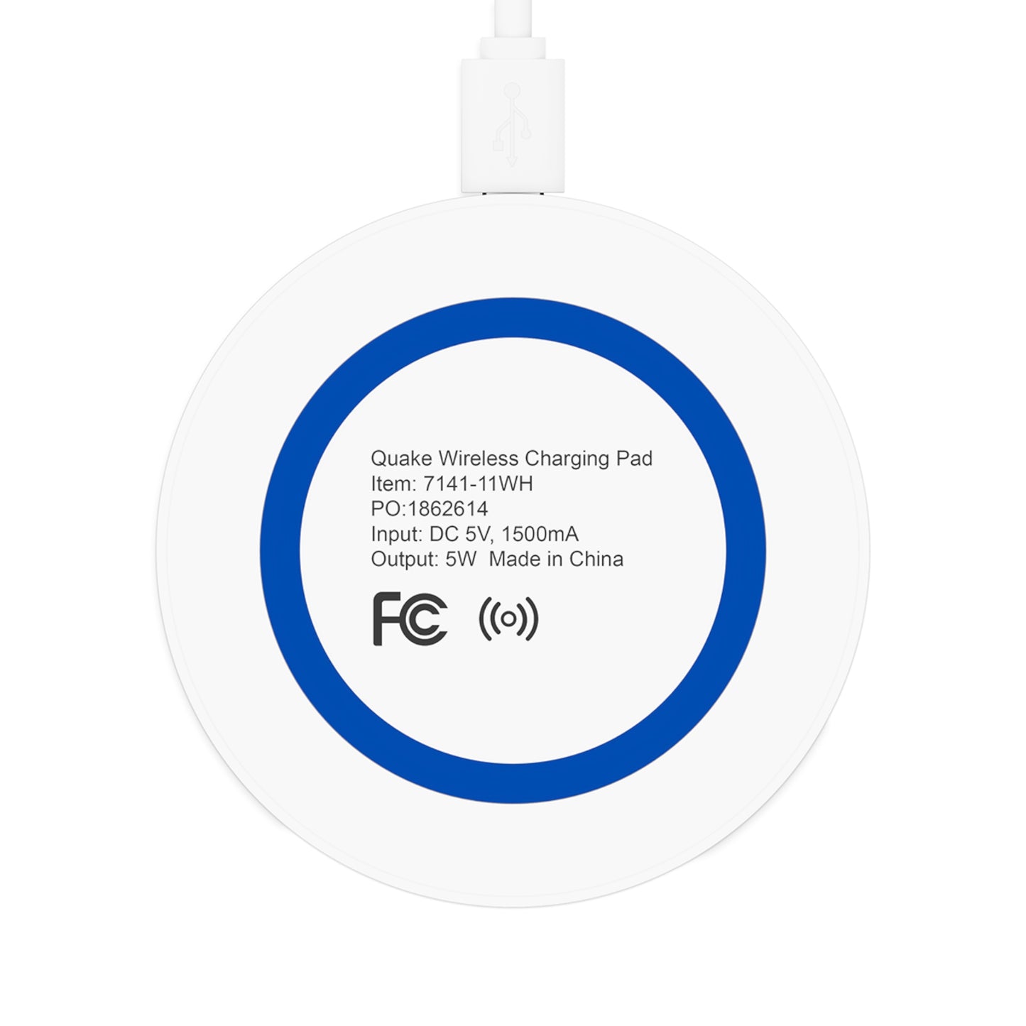 Hummingbird Wireless Charging Pad — Fast Qi Phone Charger with Blue Accent