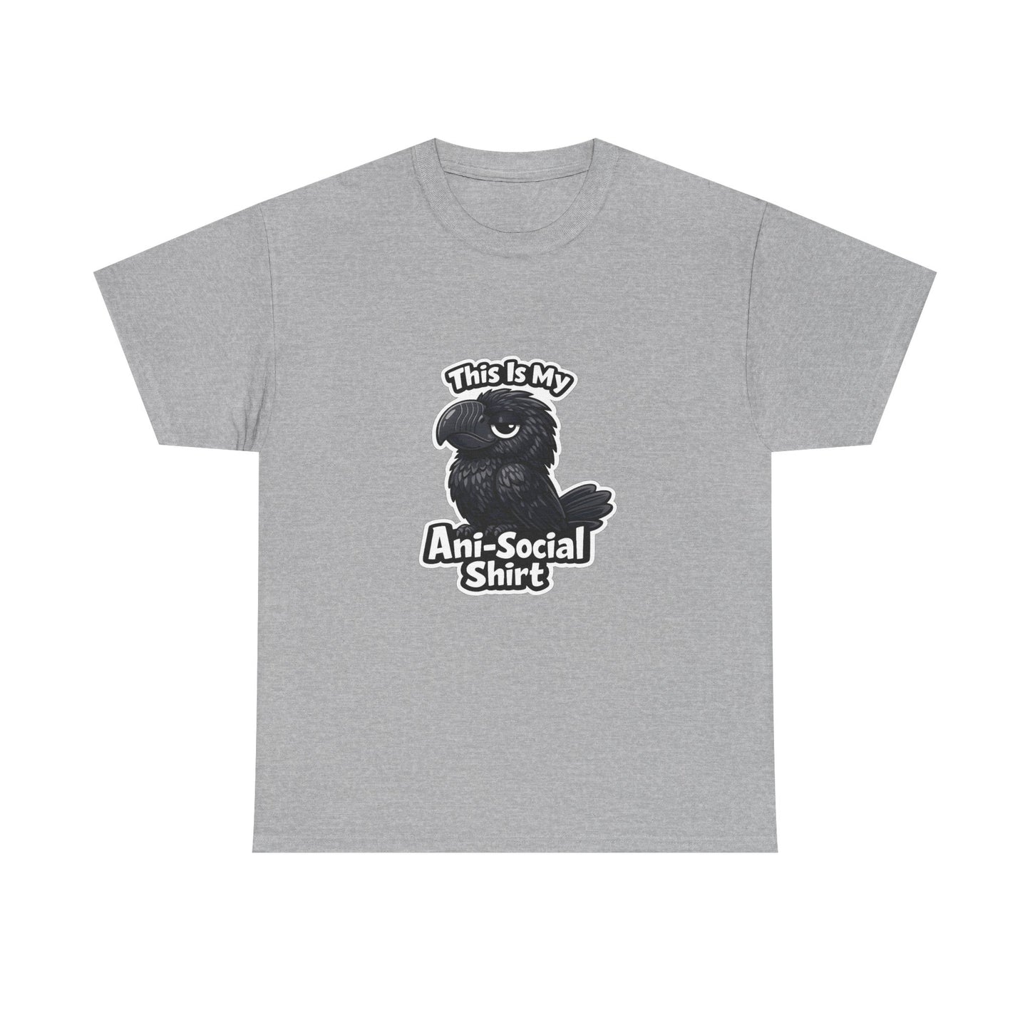 Anti-Social Shirt T‑Shirt — Cute Grumpy Bird Graphic Tee