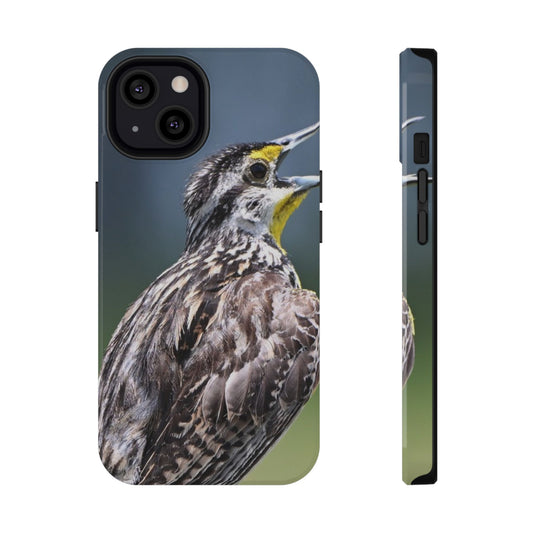 Western Meadowlark Photo Phone Case — Impact-Resistant Protective Cover