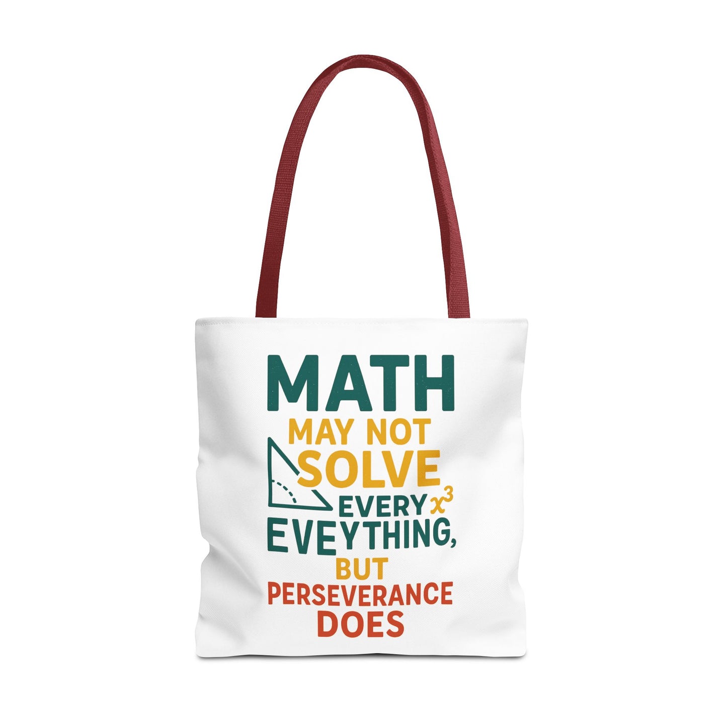 Inspirational Math Tote Bag, Motivational Carry-all, Teacher's Gift, Student Accessory, Study Essentials, QR Code Bag