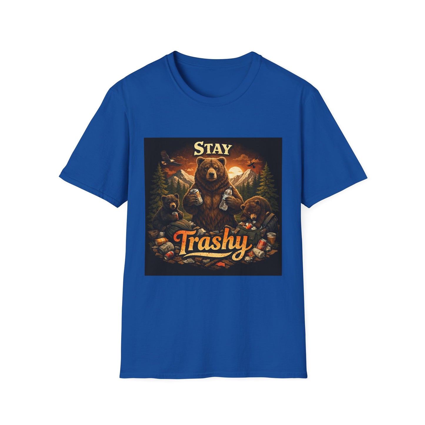 Stay Trashy Bear T-Shirt – Funny Vintage Camping Graphic Tee