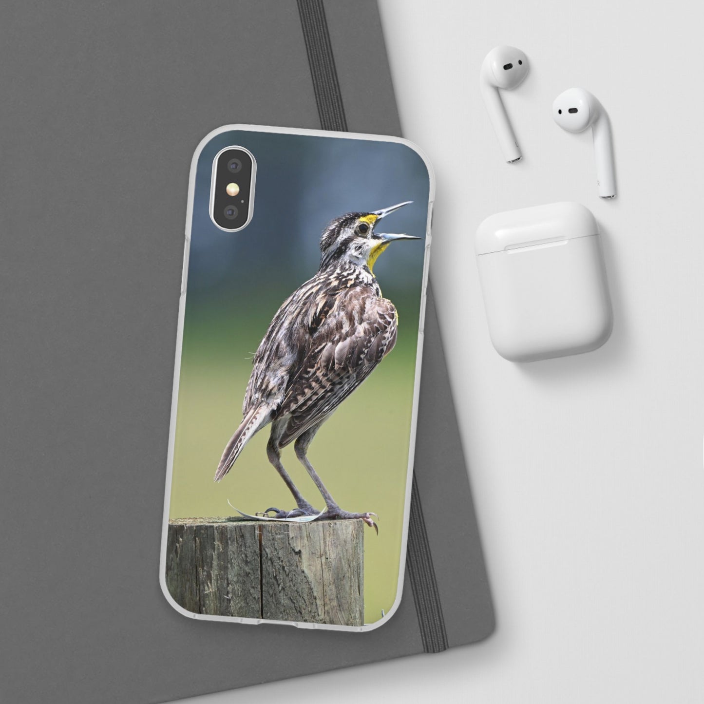 Singing Meadowlark Phone Case – Nature Bird Photo Flexi Case