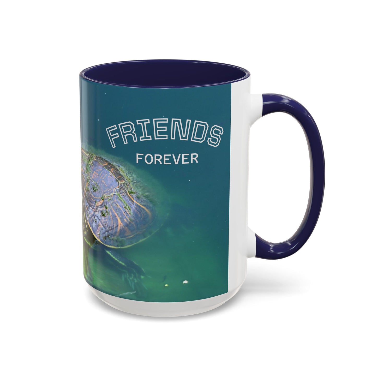 Friends Forever Turtle Accent Coffee Mug — 11/15oz Gift for Animal Lovers