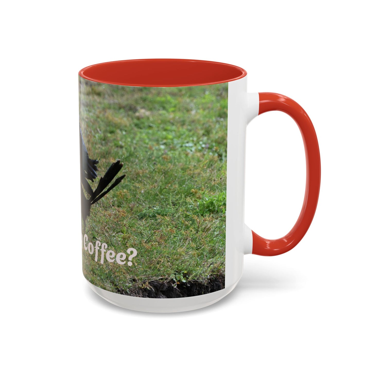 Where's My Coffee? Accent Coffee Mug – Funny Crow Bird Coffee Cup (11/15oz)