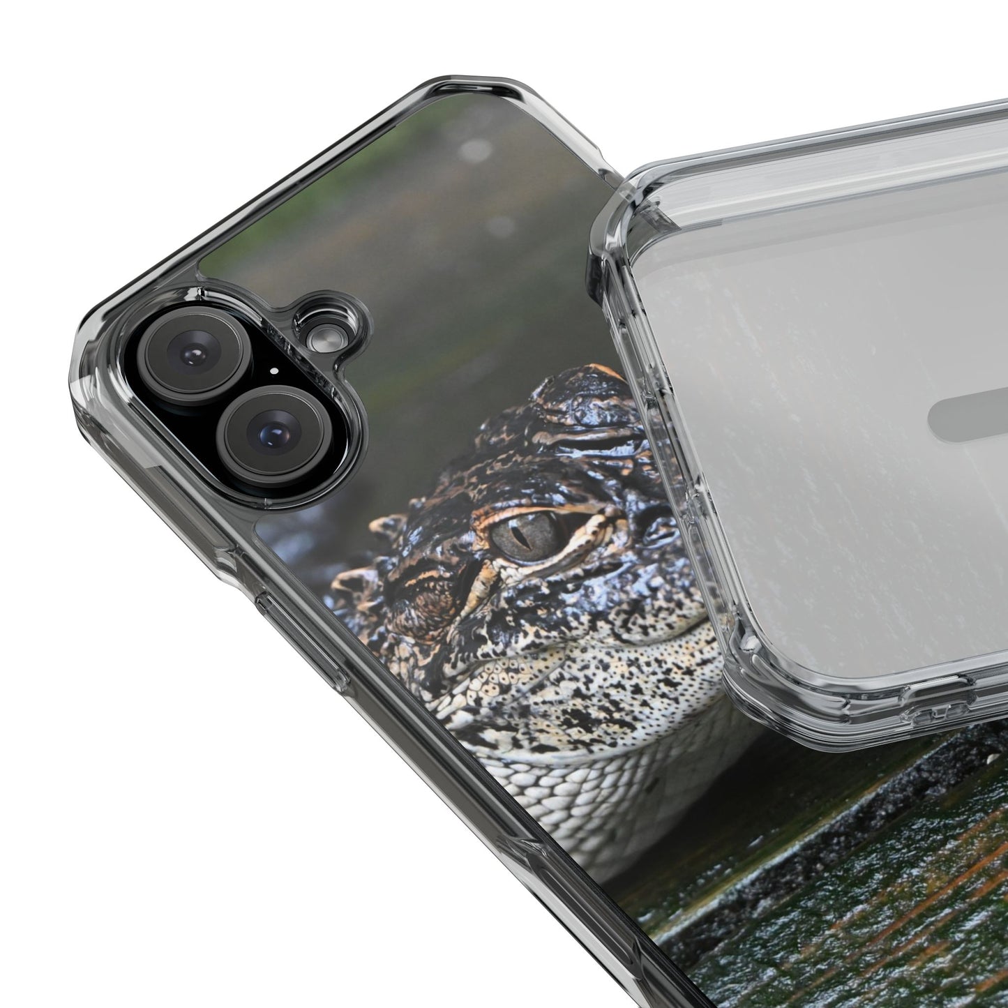 Clear Impact Phone Cases featuring Unique Wildlife Design, Alligator Art, Eco-Friendly Protection, Perfect Gift for Nature Lovers, [...]