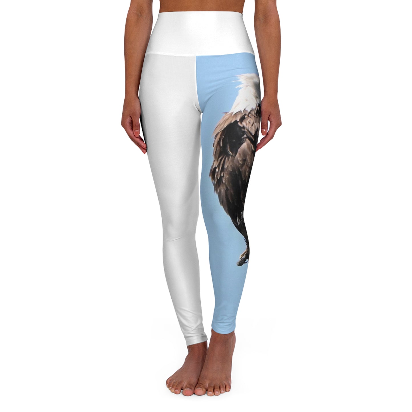 Eagle Print High Waisted Yoga Leggings, Eco-Friendly Activewear, Fitness Leggings, Workout Pants, Gift for Yoga Lovers
