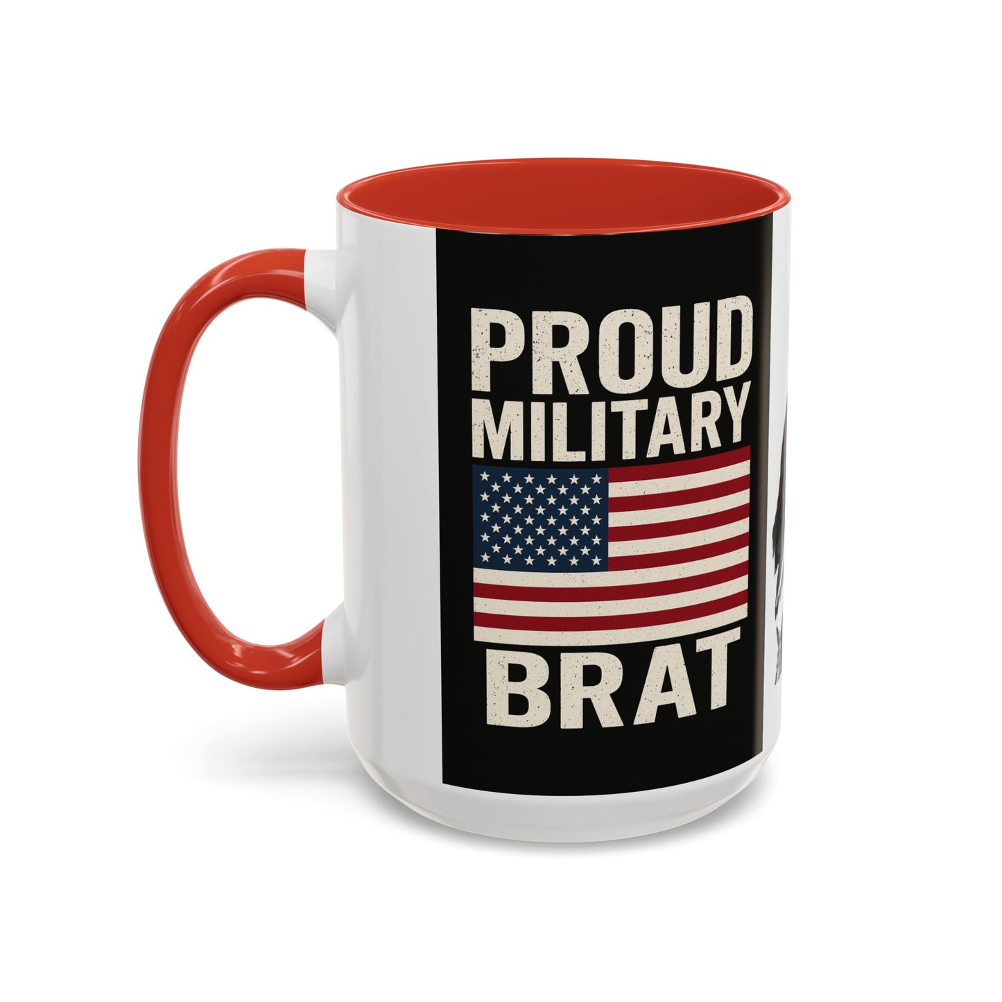 Proud Military Brat Coffee Mug, Veteran Appreciation Gift, Military Family Mug, USA Pride, Father's Day Gift, Patriotic Drinkware