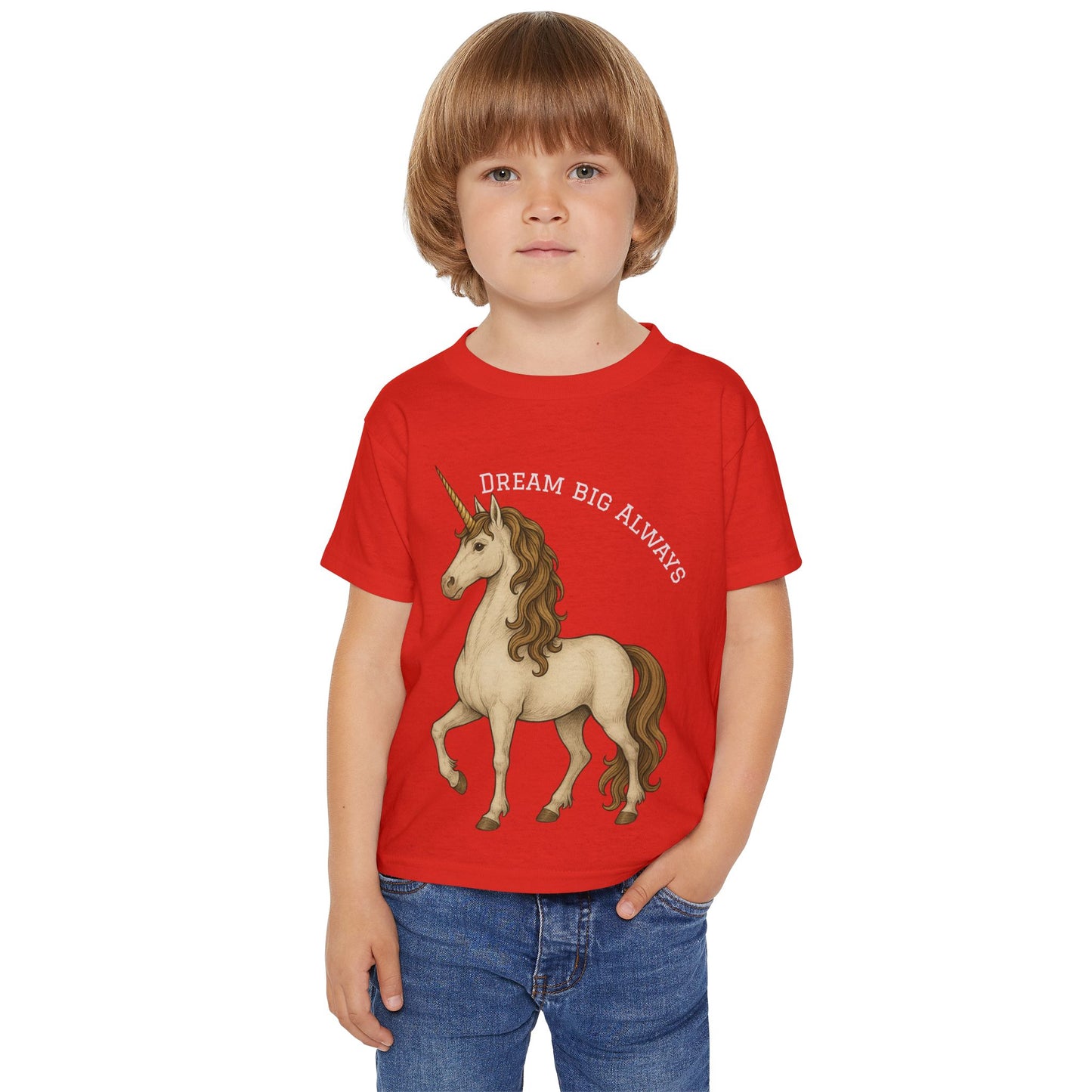 Toddler T‑Shirt — "Dream Big Always" Unicorn Graphic