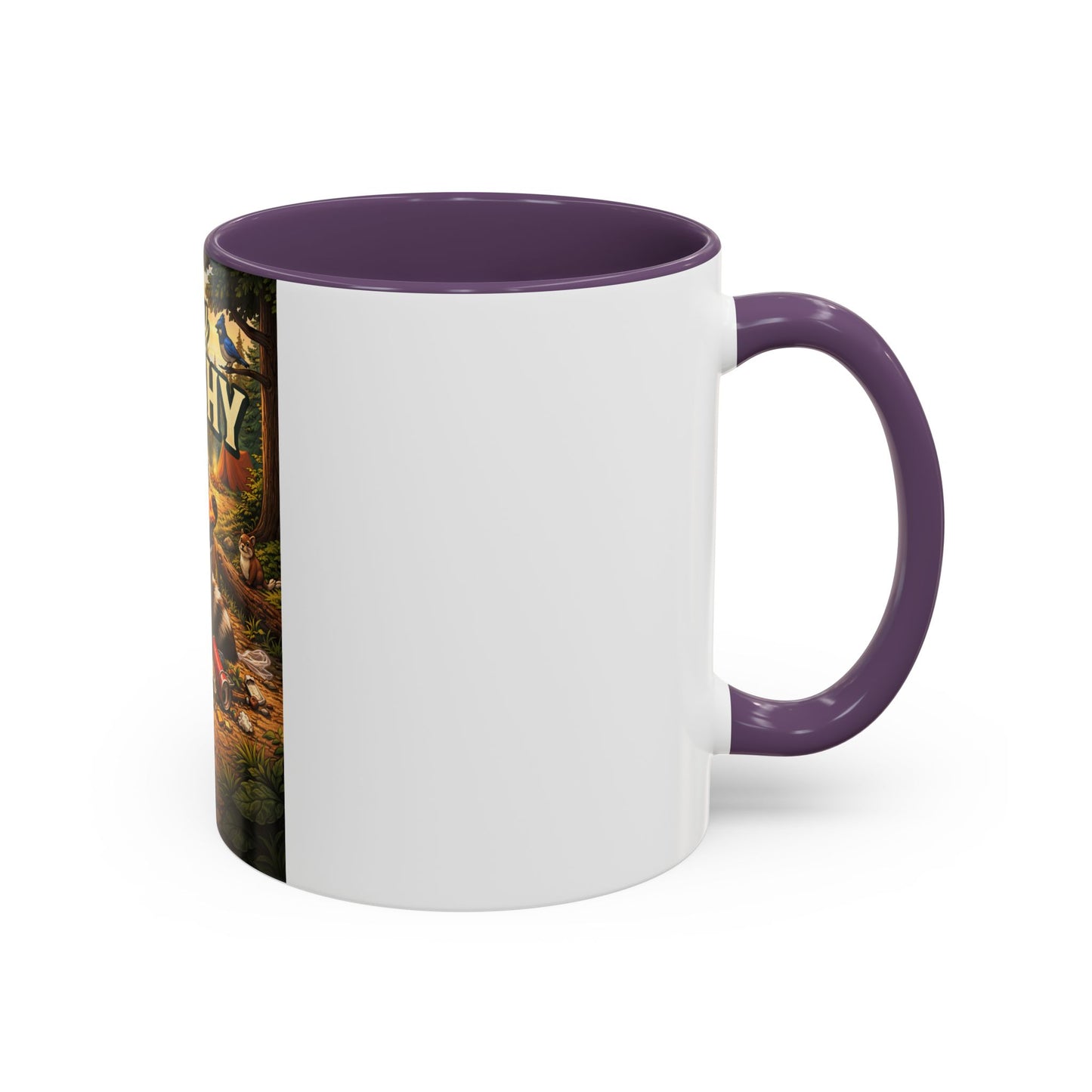 Stay Trashy Coffee Mug — Funny Raccoon Trash Can Design, Novelty Gift for Friends & Family