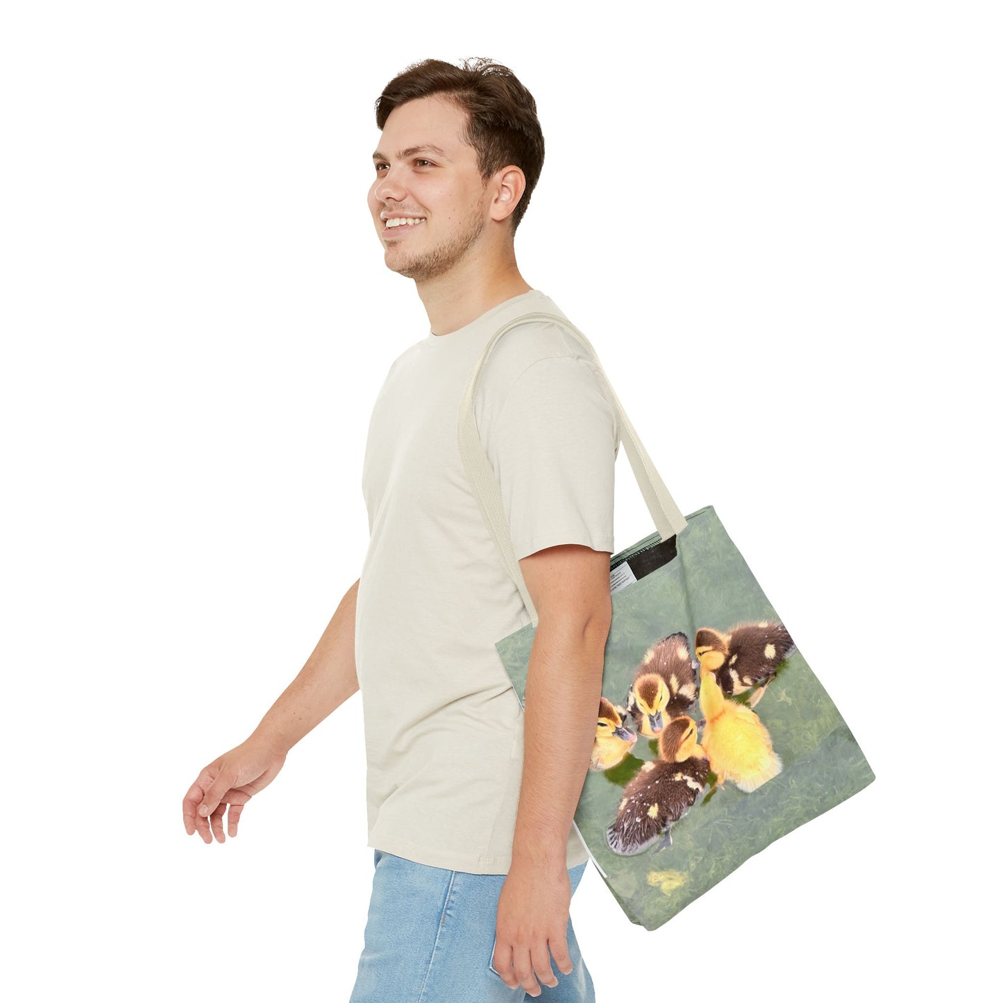 Charming Duckling Tote Bag | Cute Bag for Animal Lovers, Spring Gift, Shopping Bag, Eco-Friendly, Perfect for Mother's Day