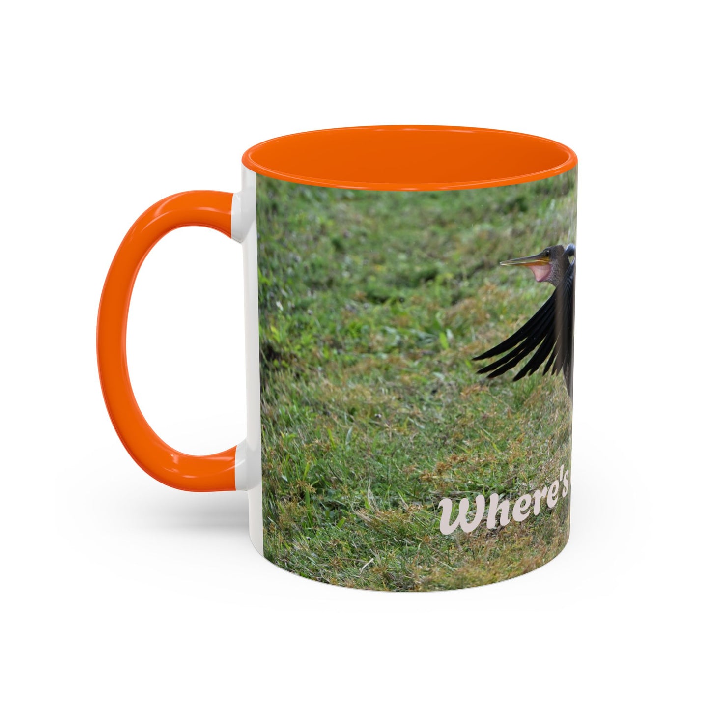 Where's My Coffee? Accent Coffee Mug – Funny Crow Bird Coffee Cup (11/15oz)