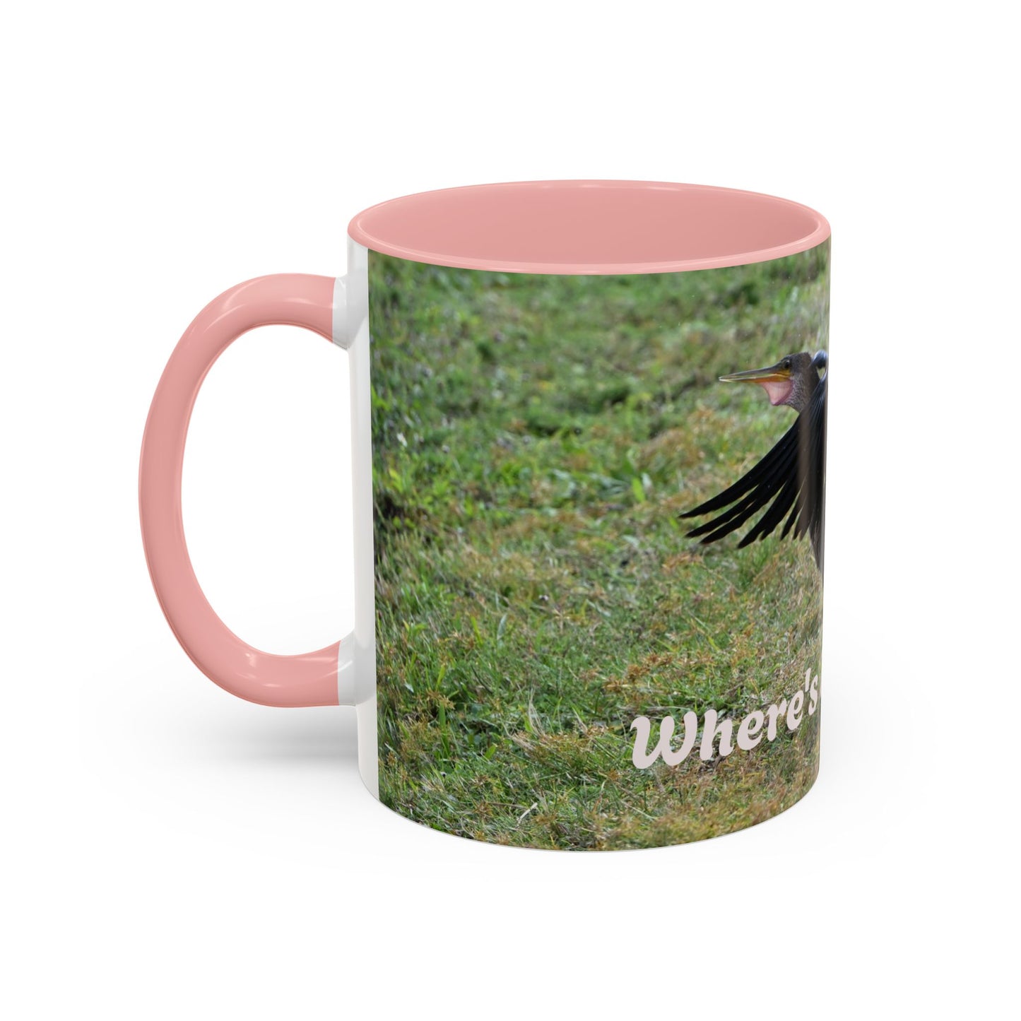 Where's My Coffee? Accent Coffee Mug – Funny Crow Bird Coffee Cup (11/15oz)