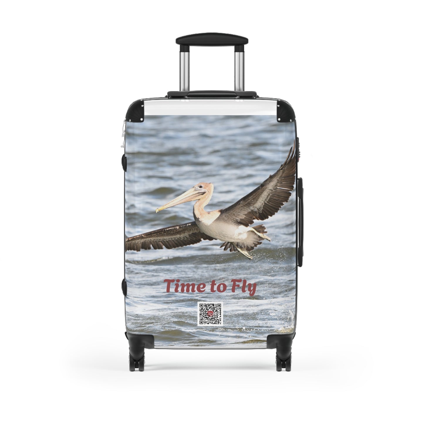 Travel Luggage with Custom Design - Time to Fly Suitcase, Personalized Baggage, Unique Travel Gear, Vacation Essentials, Gifts for Travelers