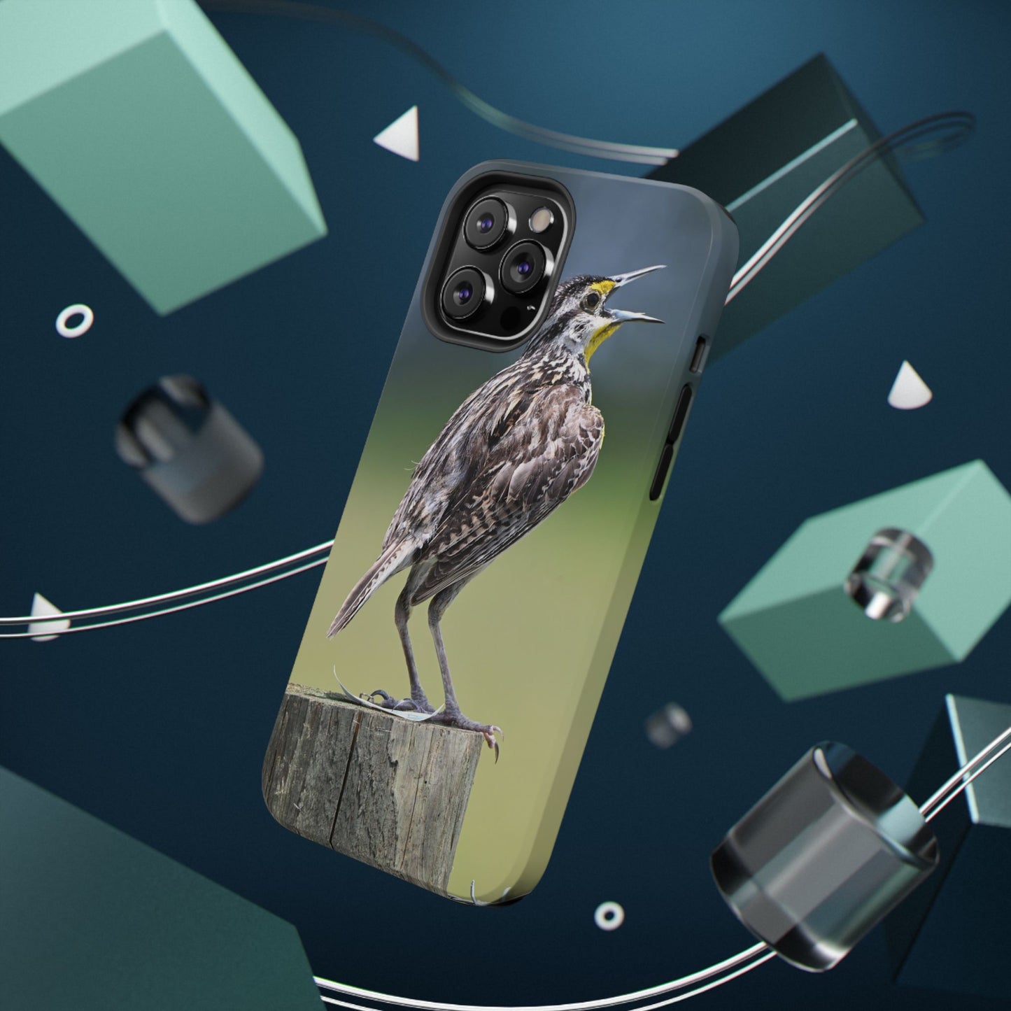 Western Meadowlark Photo Phone Case — Impact-Resistant Protective Cover