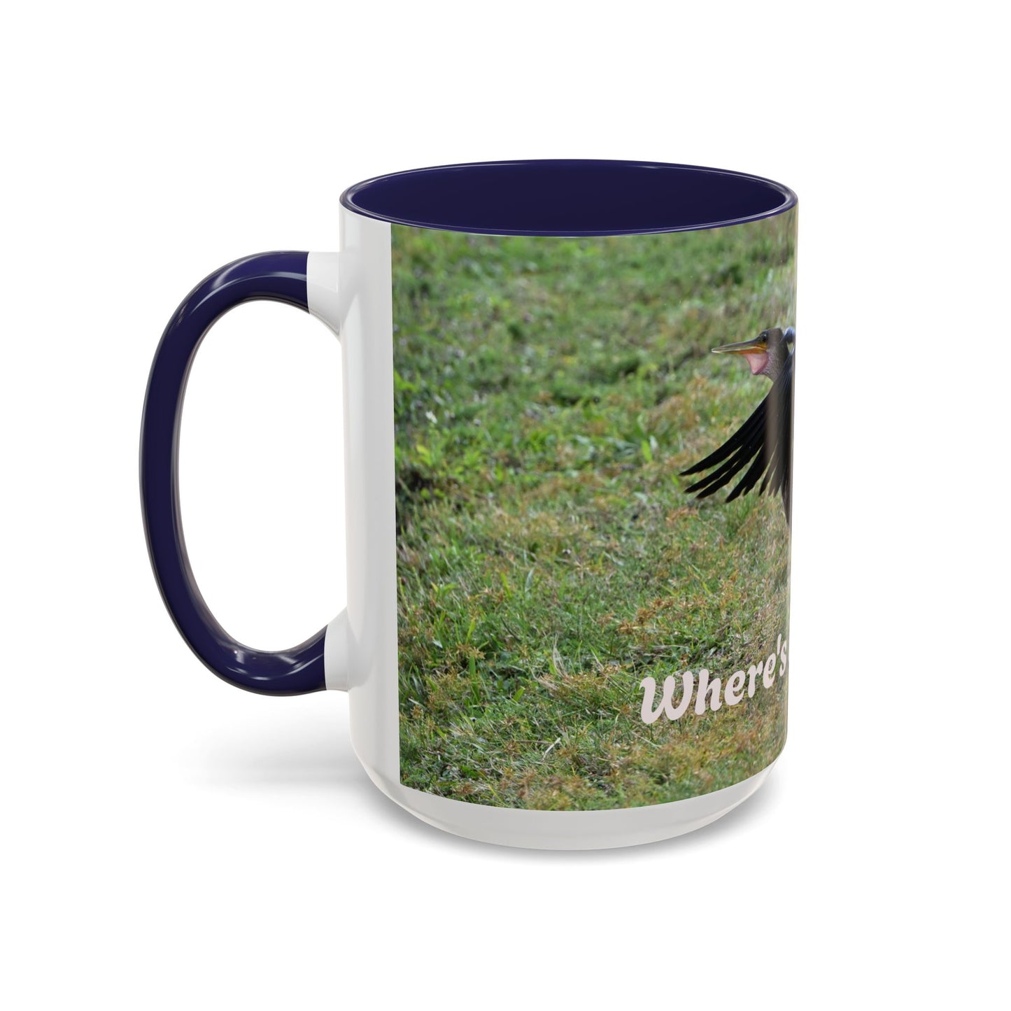 Where's My Coffee? Accent Coffee Mug – Funny Crow Bird Coffee Cup (11/15oz)