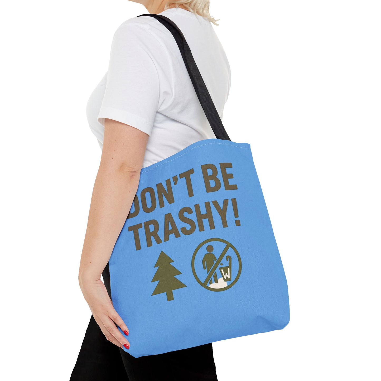 Eco-Friendly Tote Bag - "Don't Be Trashy" | Reusable Shopping Bag, Gift for Environmentalists, Beach Bag, Everyday Carry