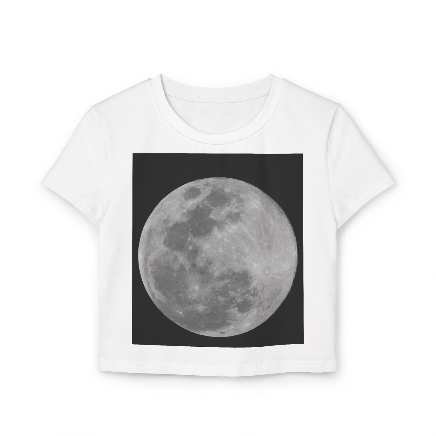 Moon Phase Women's Baby Tee, Cute Astronomy Shirt, Casual Summer Top, Gift for Nature Lovers, Lunar Design Tee