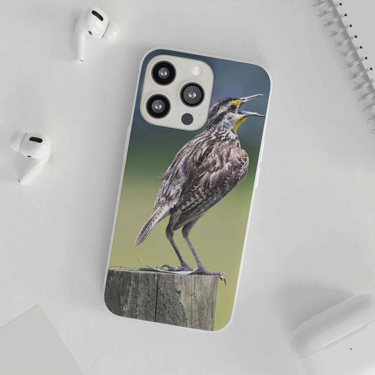 Singing Meadowlark Phone Case – Nature Bird Photo Flexi Case