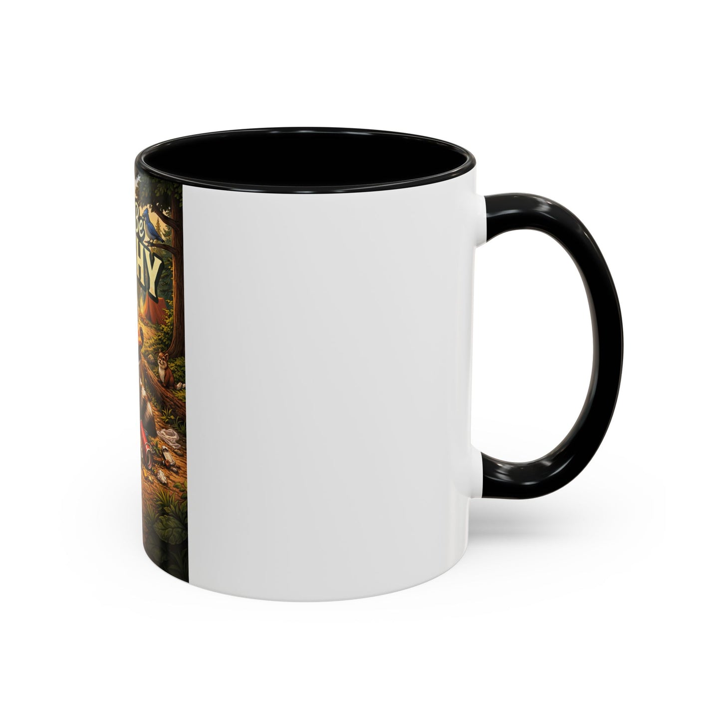 Don't Be Trashy Raccoon Coffee Mug (Accent, 11/15oz)