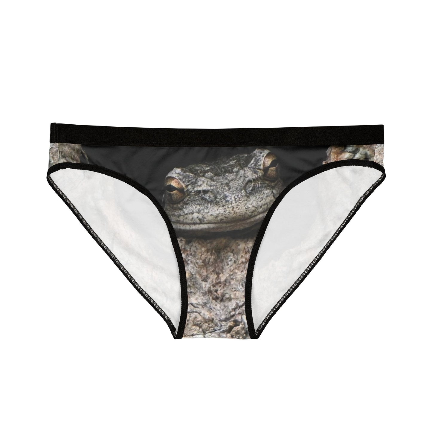 Frog Print Women's Underwear | Unique AOP Lingerie, Cute Panties, Funny Gift for Nature Lovers, Eco-Friendly Intimates