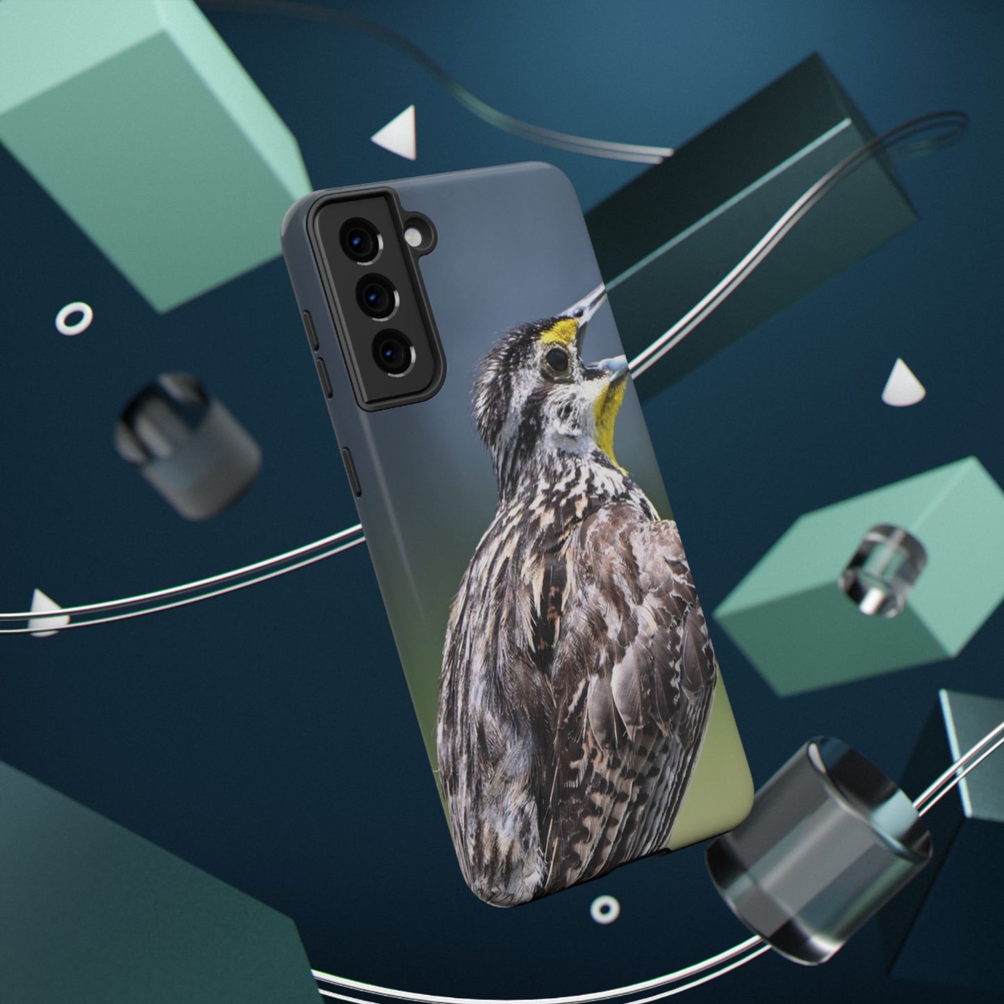 Western Meadowlark Photo Phone Case — Impact-Resistant Protective Cover