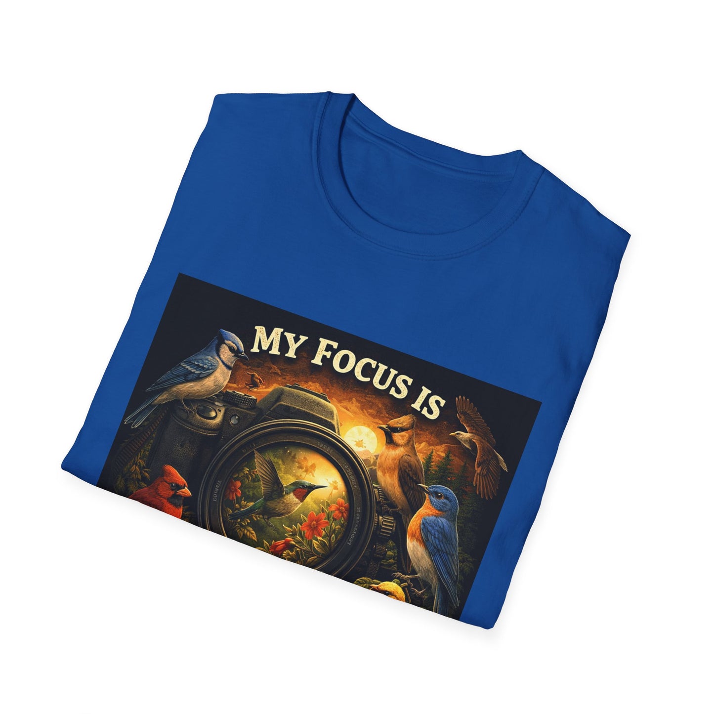 My Focus Is Birds T-Shirt — Vintage Birdwatching Tee