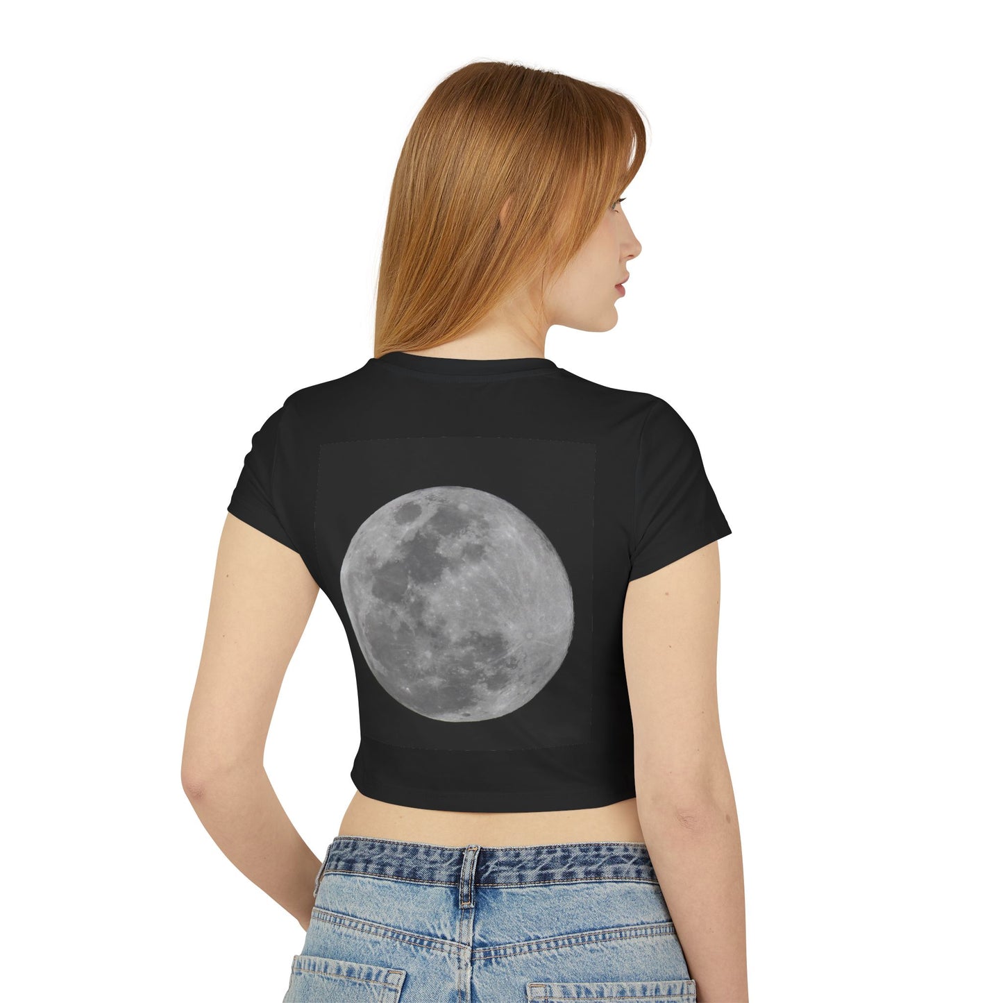 Moon Phase Women's Baby Tee, Cute Astronomy Shirt, Casual Summer Top, Gift for Nature Lovers, Lunar Design Tee
