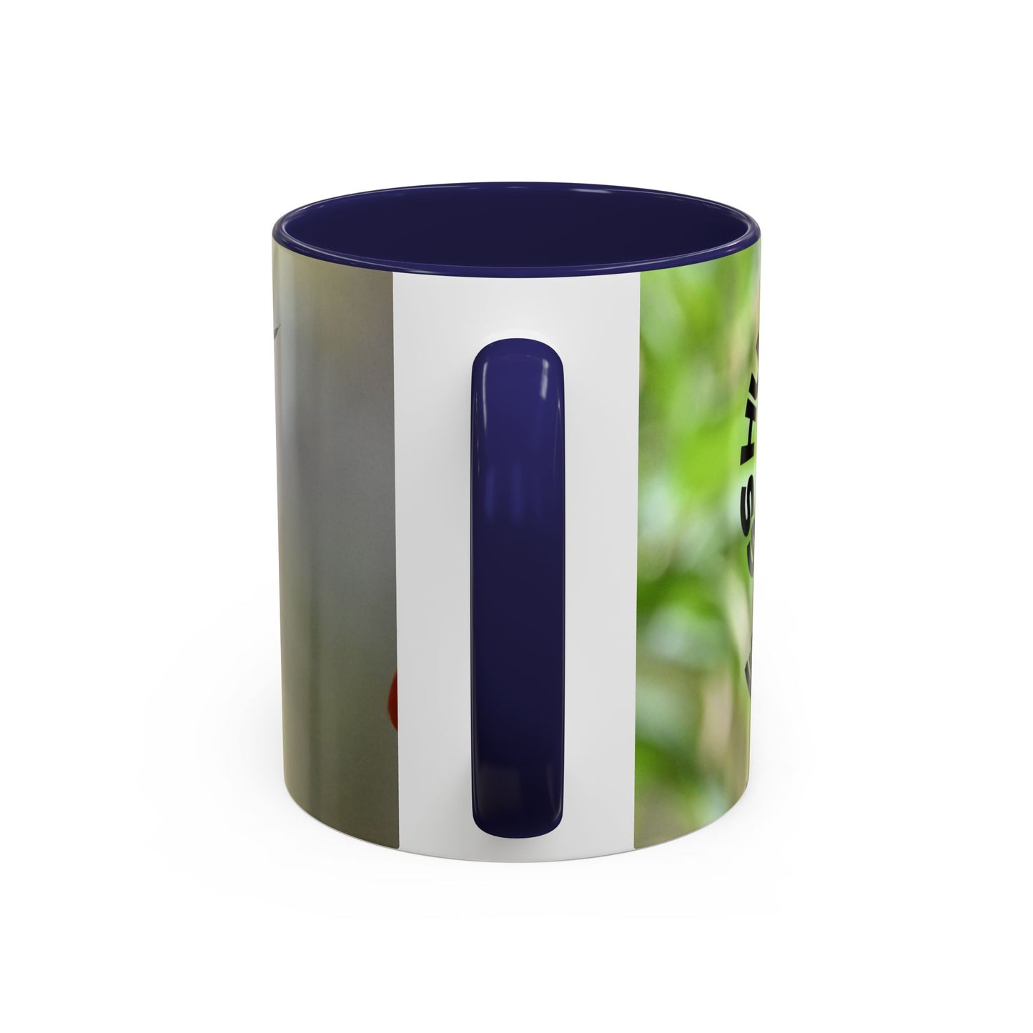 Hummingbird Accent Coffee Mug – 11/15oz Ceramic Mug with Black Interior & Handle