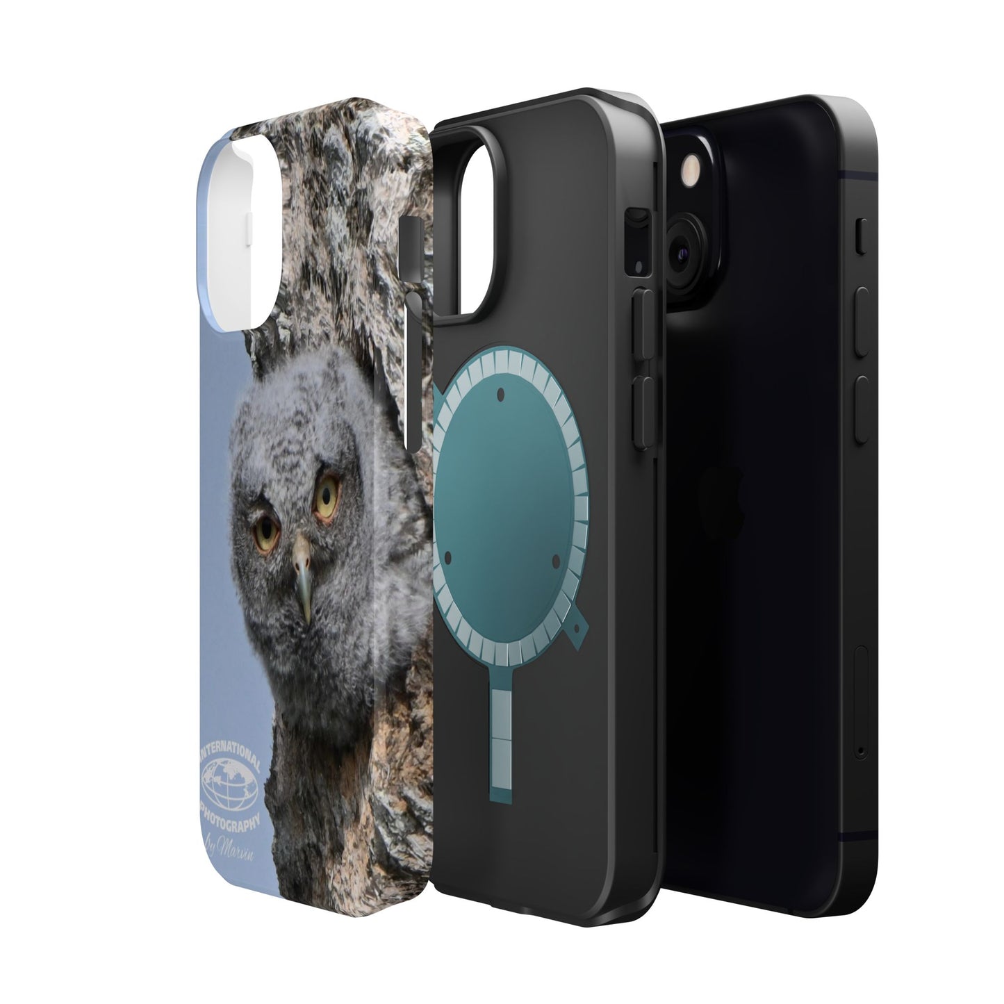 Owl Magnetic Tough Case, Wildlife Phone Case, Nature Lover Gift, Eco-Friendly Phone Cover, Customizable Phone Accessory