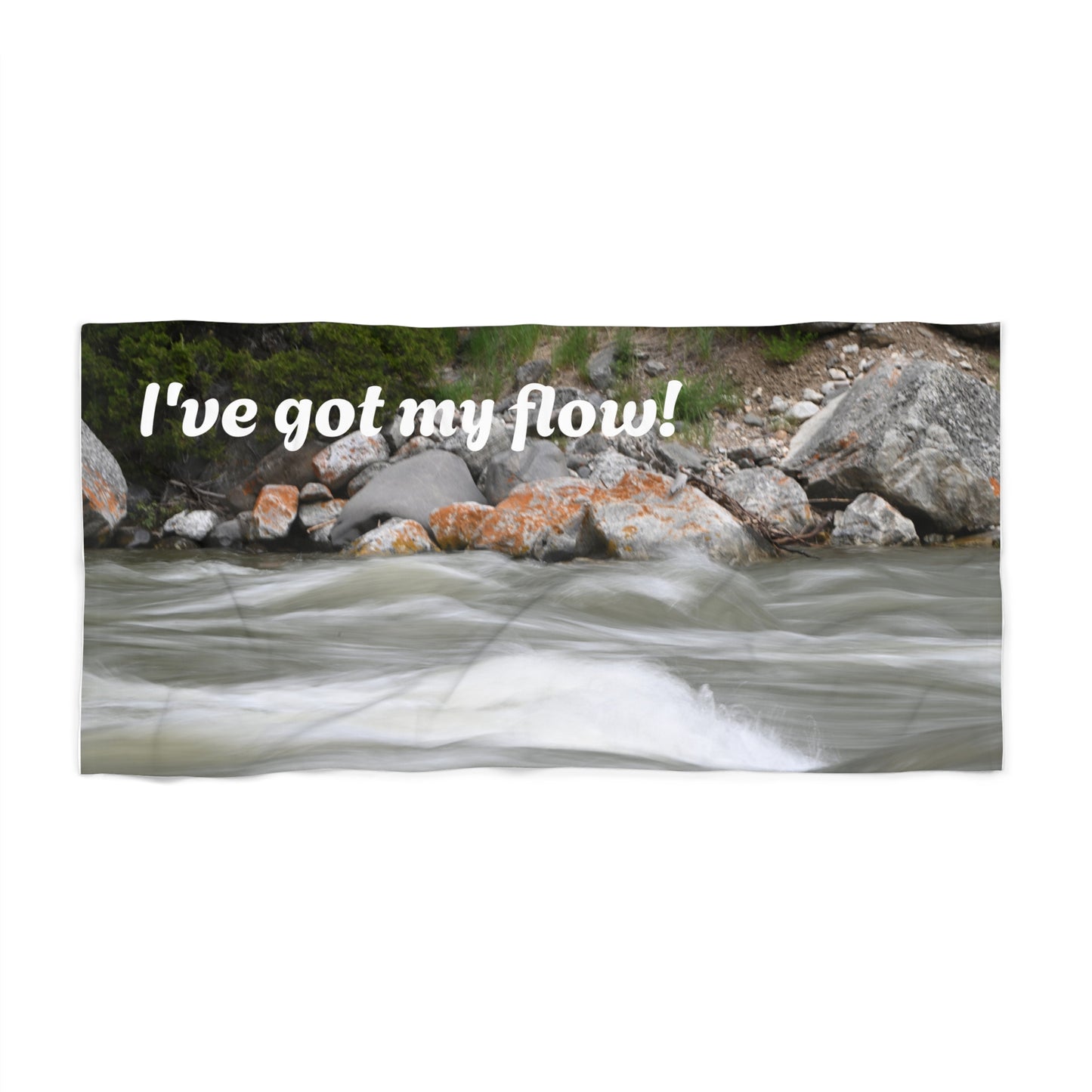 Flowing Inspiration Beach Towel, Relaxing Poolside Towel, Summer Gift, Travel Companion, Fun Beach Accessory, Inspirational Swim Towel