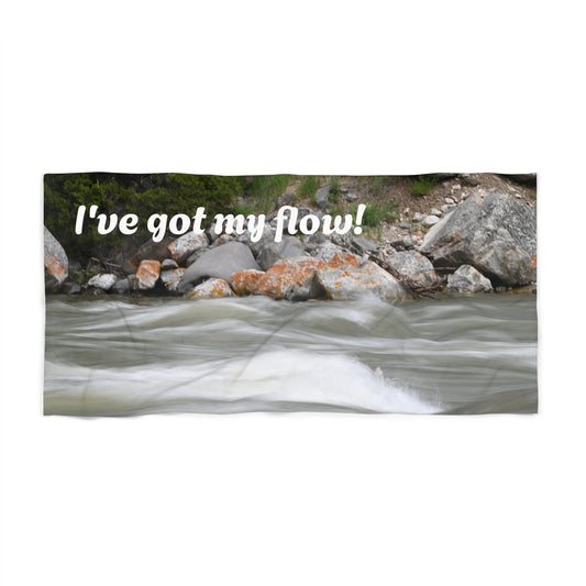 Flowing Inspiration Beach Towel, Relaxing Poolside Towel, Summer Gift, Travel Companion, Fun Beach Accessory, Inspirational Swim Towel