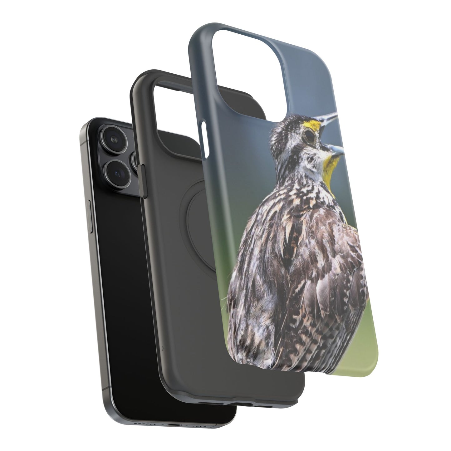 Western Meadowlark Photo Phone Case — Impact-Resistant Protective Cover