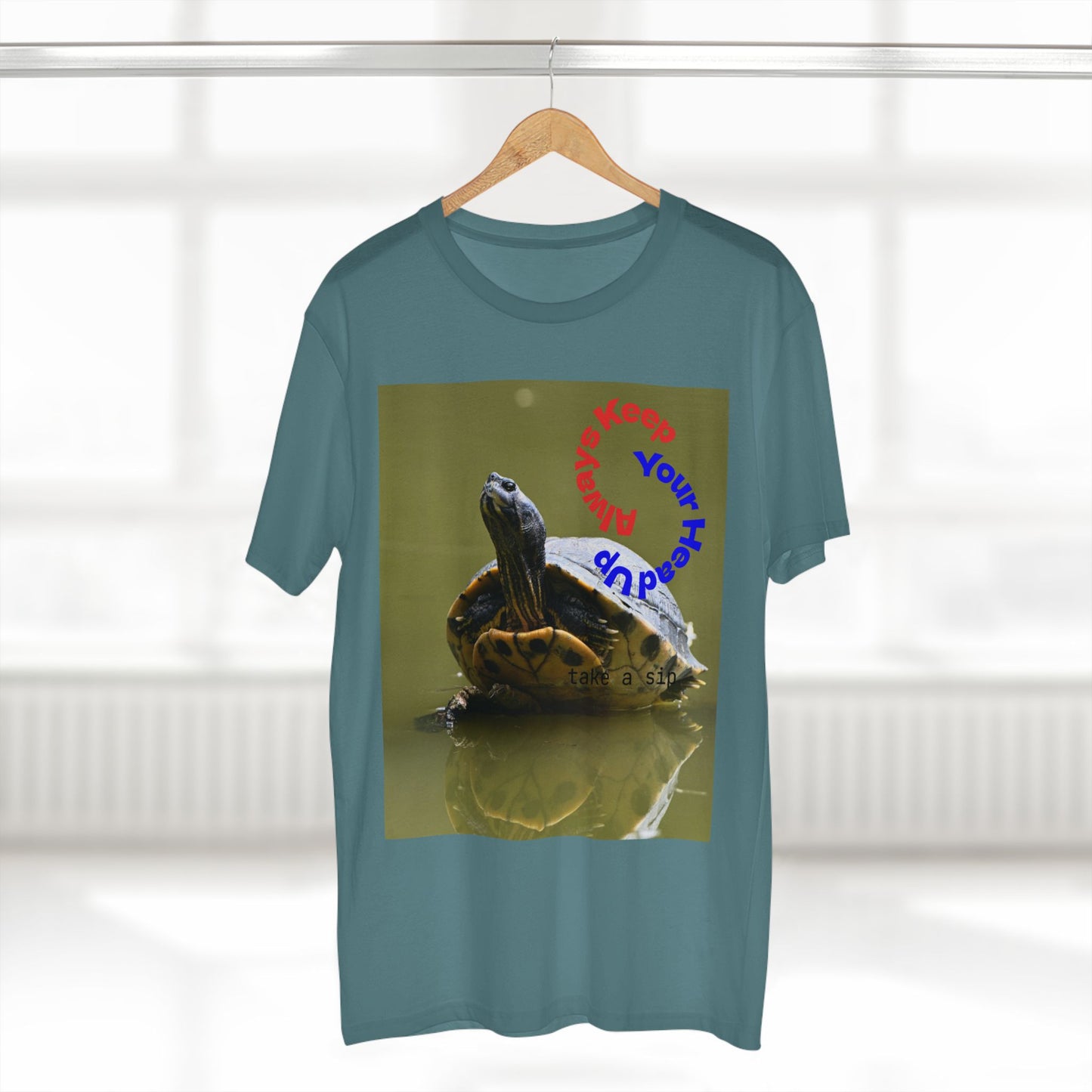 Turtle Photo Tee — 'Hold Your Head Up' Graphic Shirt