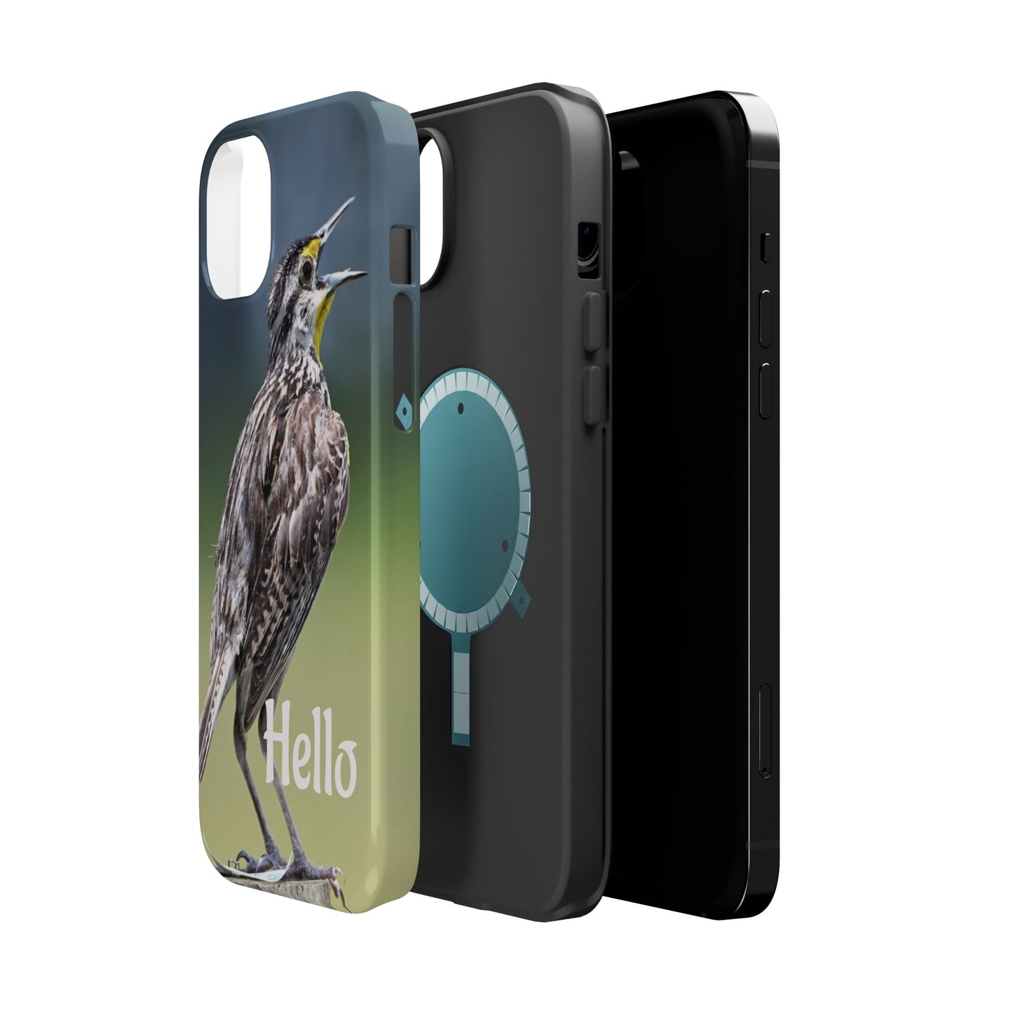 Bird-Themed Magnetic Tough Cases with 'Hello', Stylish Phone Protectors, Gifts for Nature Lovers, Birdwatching Accessories, Wildlife [...]