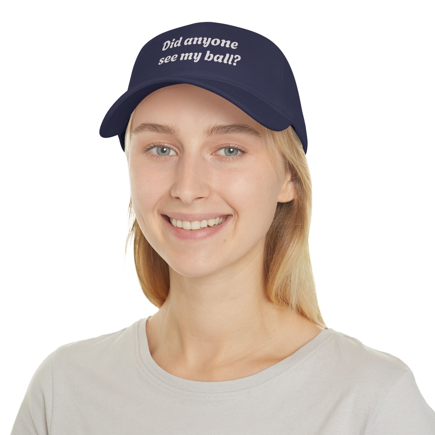 Playful Red Baseball Cap - "Did anyone see my ball?" Hat, Fun Gift for Sports Lovers, Casual Wear, Outdoor Activities, Unique Statement Cap