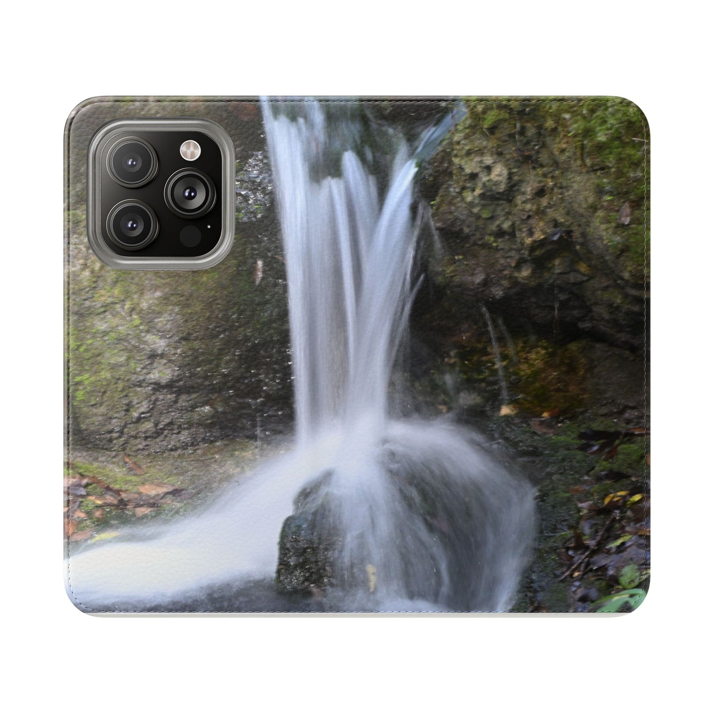 Scenic Waterfall Flip Case, Nature Phone Wallet, Eco-Friendly Phone Accessory, Gift for Nature Lovers, Travel Must-Have