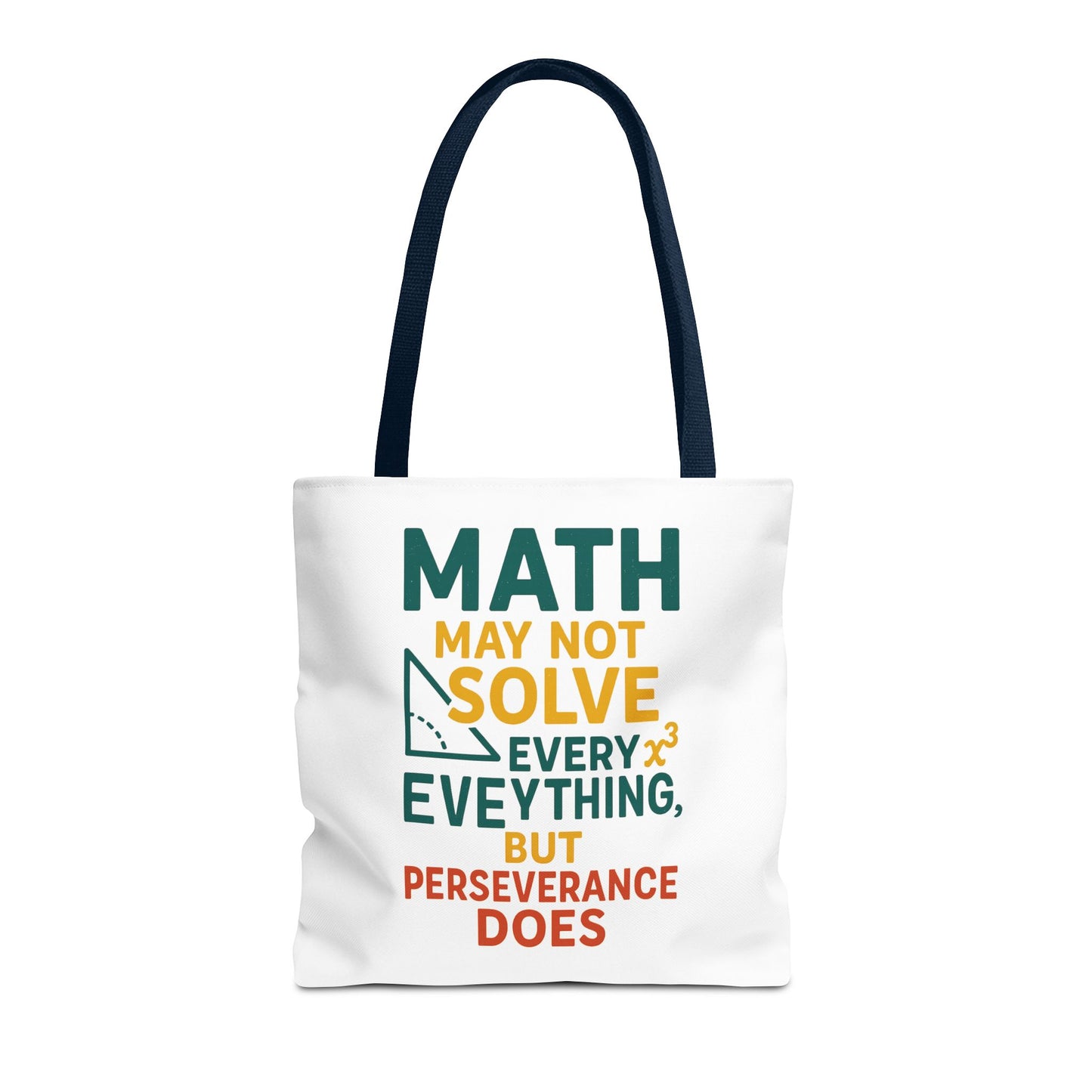 Inspirational Math Tote Bag, Motivational Carry-all, Teacher's Gift, Student Accessory, Study Essentials, QR Code Bag